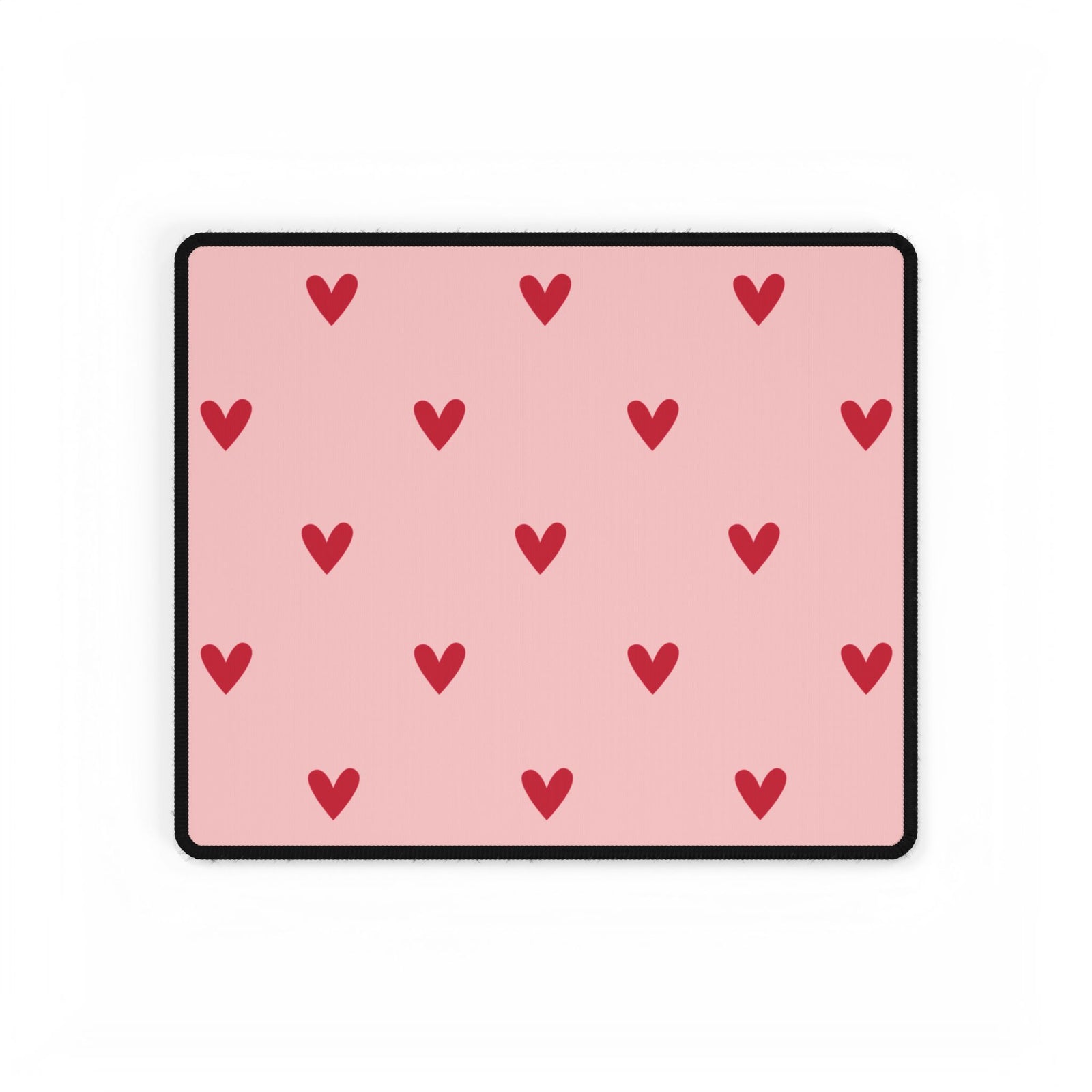 Pink Heart Pattern Desk Mat