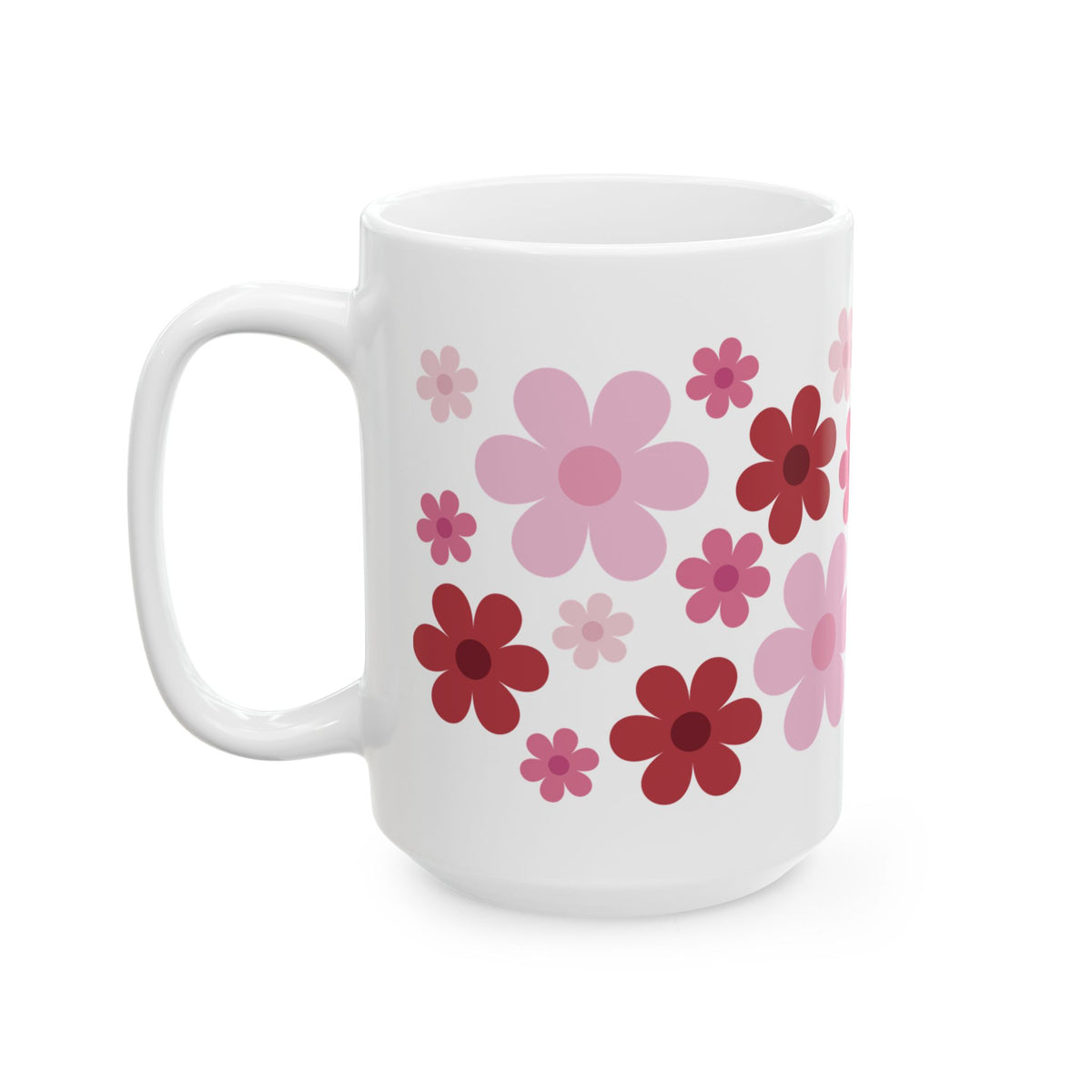 Retro Daisy Heart Bouquet Mug — Cute Valentine’s Day Coffee Cup (11oz & 15oz) - Sydney So Sweet
