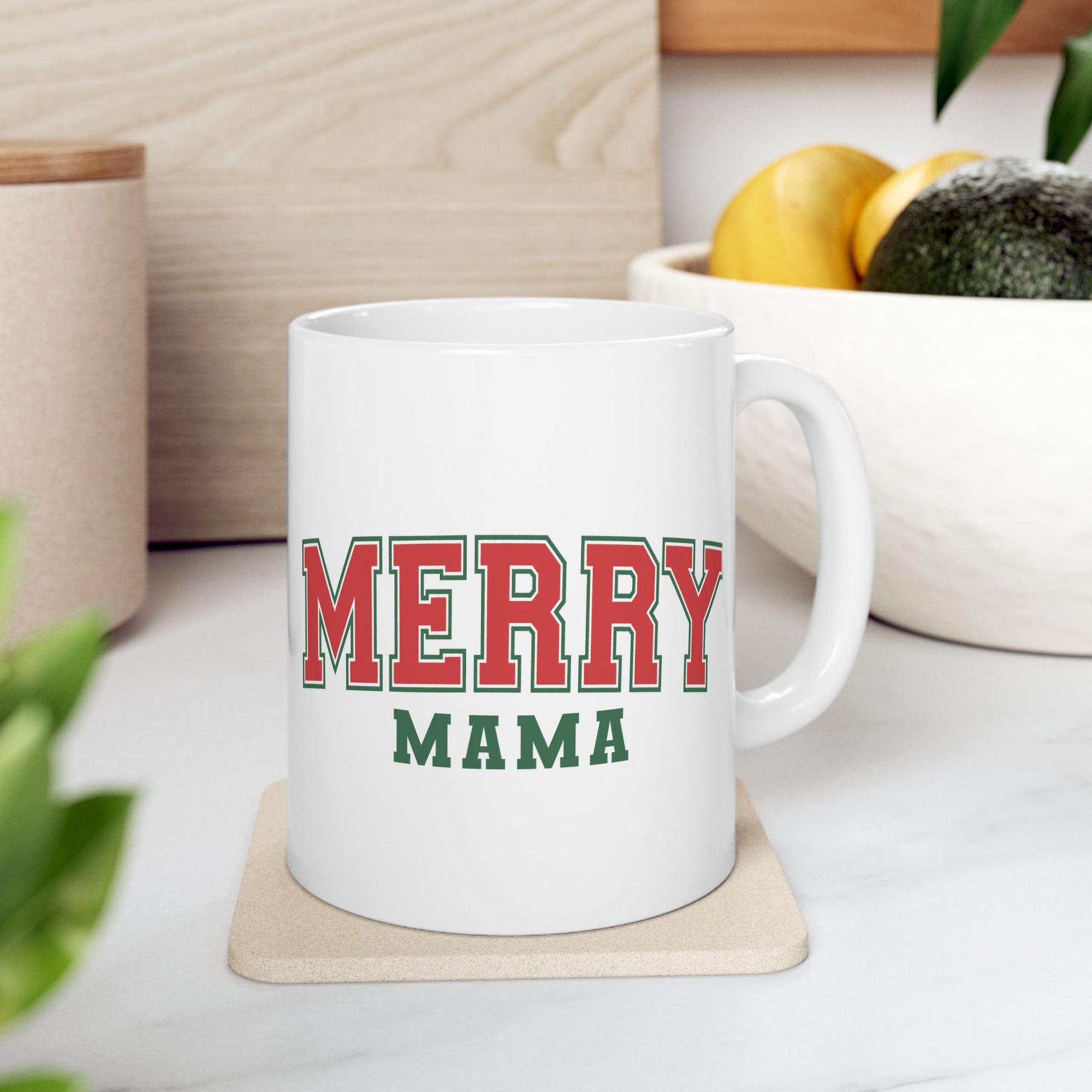Merry Mama Christmas Mug – Holiday Ceramic Coffee Cup - Sydney So Sweet
