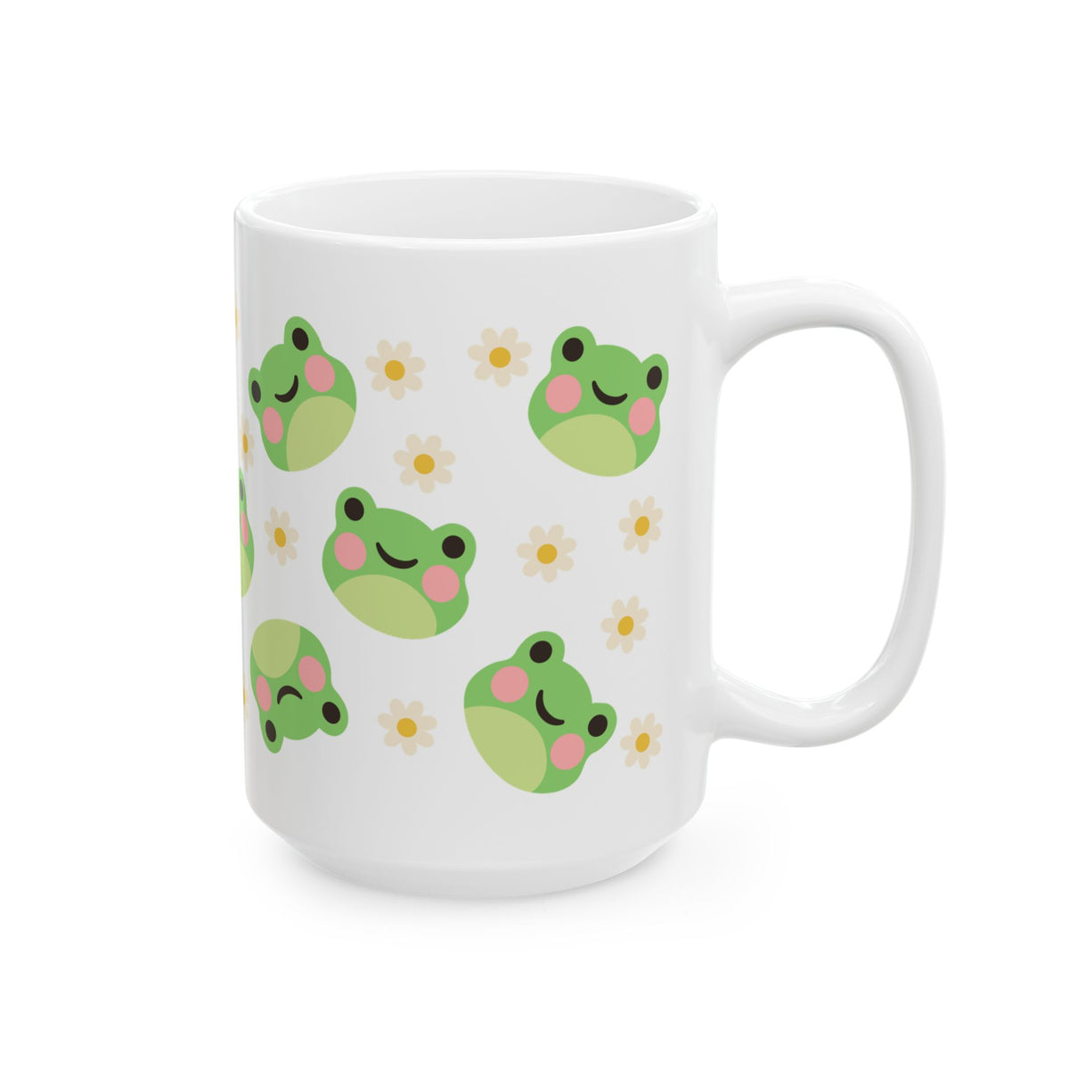 Kawaii Frog Daisy Cute Ceramic Mug Coffee Cup (11oz & 15oz) - Sydney So Sweet