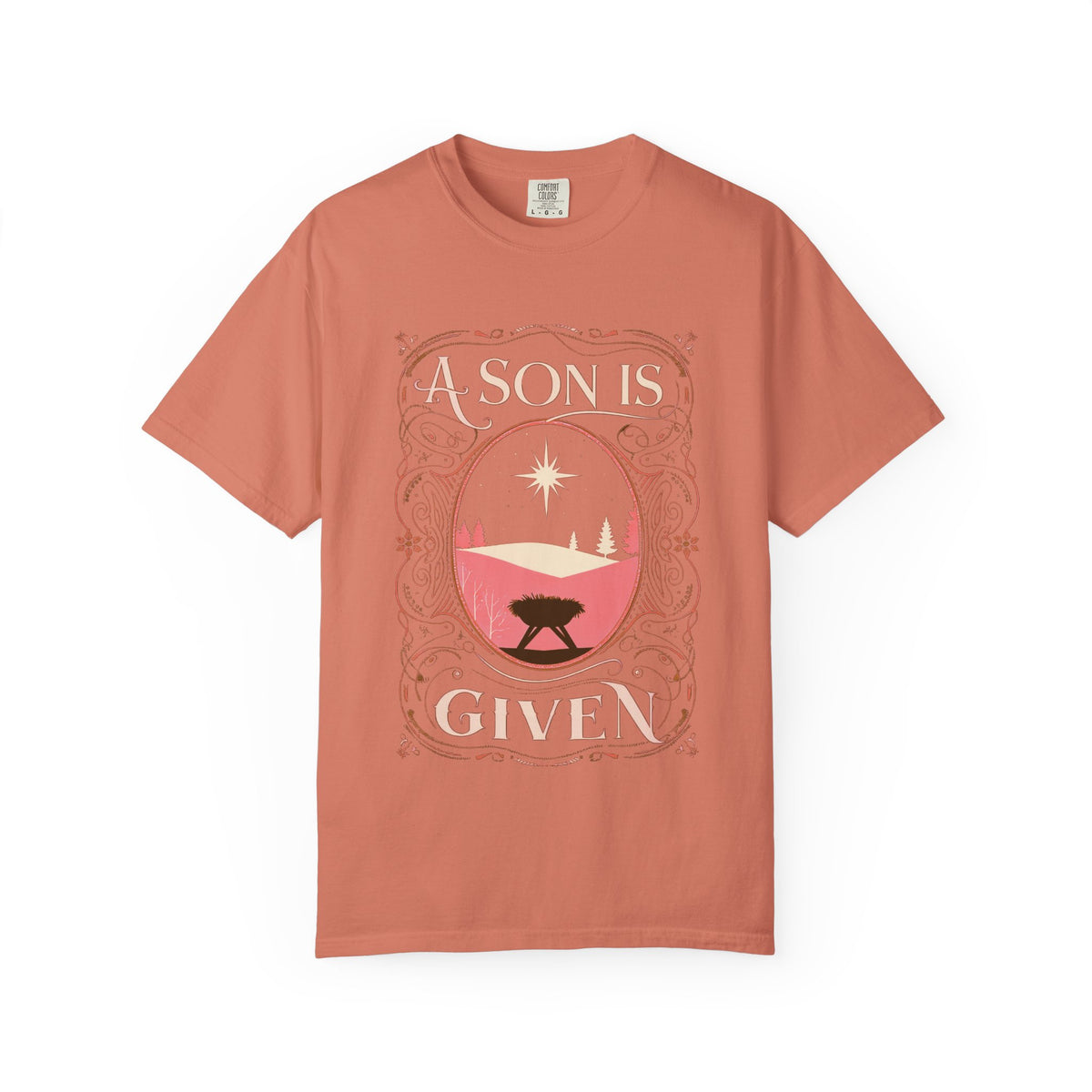 A Son is Given Jesus Christmas T-Shirt Christian Graphic Tee