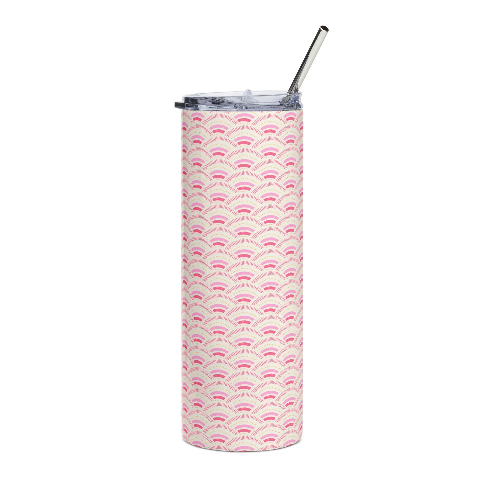 Pretty Pink Rainbow Pattern 20oz Stainless Steel Tumbler Travel Cup