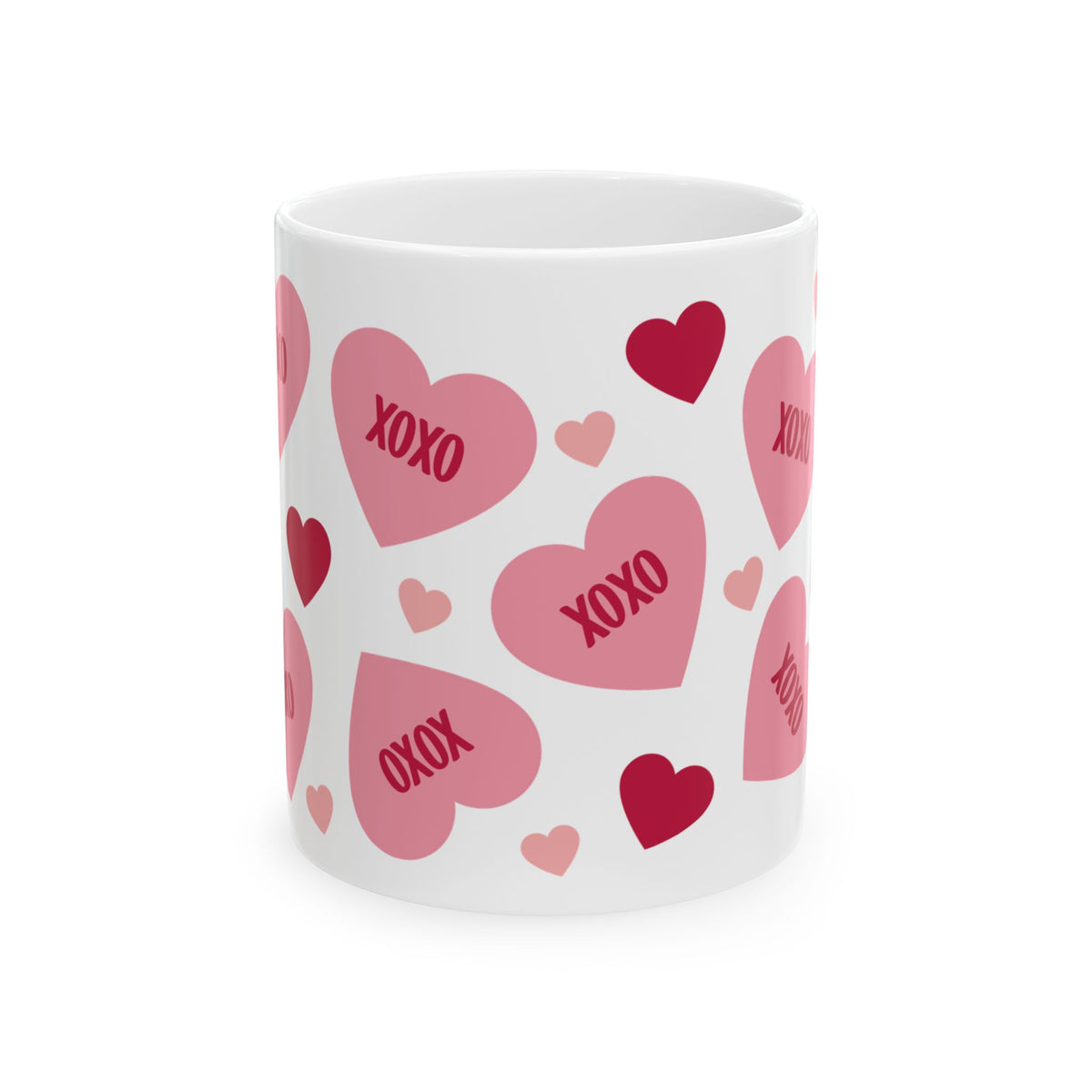 XOXO Hearts Mug — Cute Valentine’s Day Coffee Cup (11oz & 15oz) - Sydney So Sweet