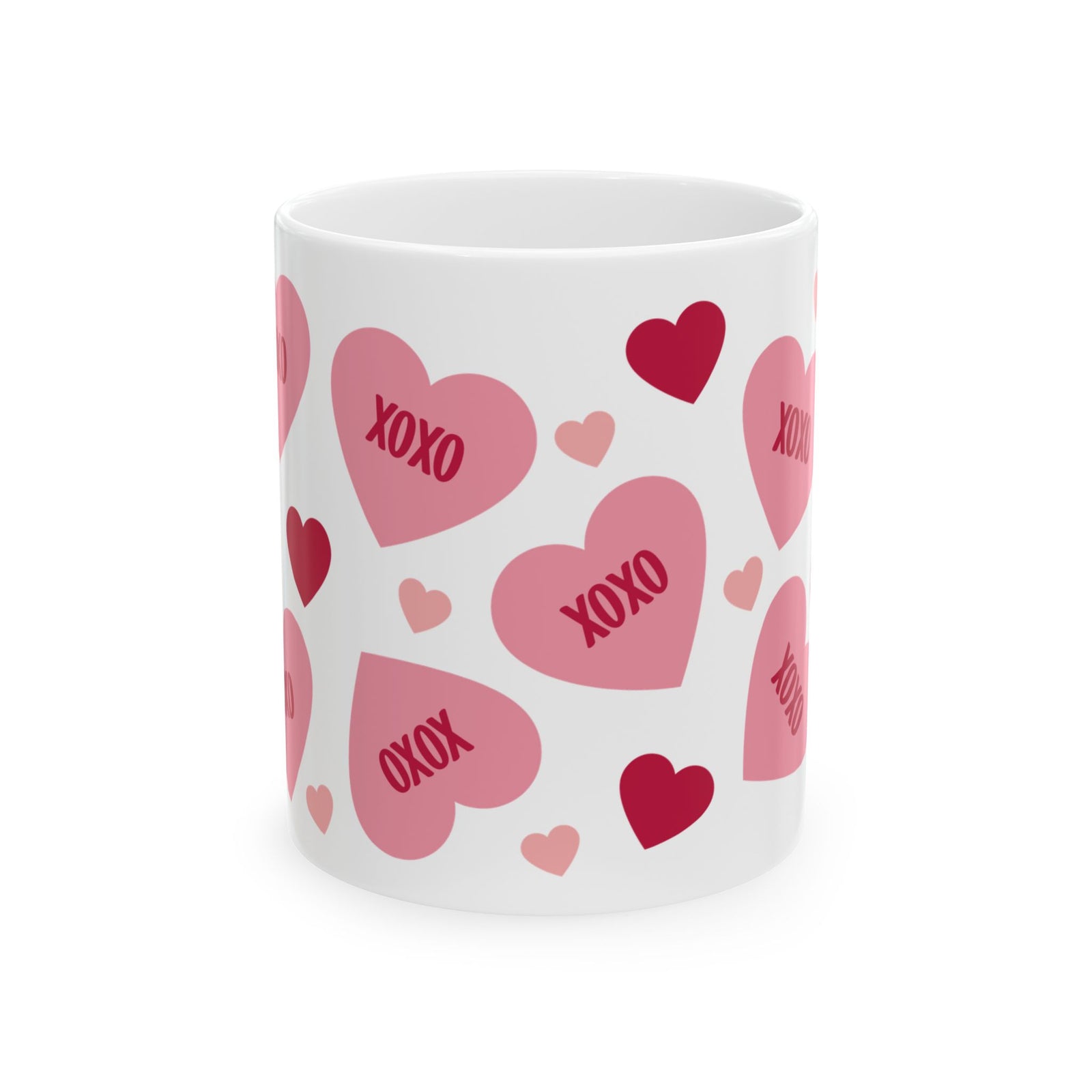XOXO Hearts Mug — Cute Valentine’s Day Coffee Cup (11oz & 15oz) - Sydney So Sweet