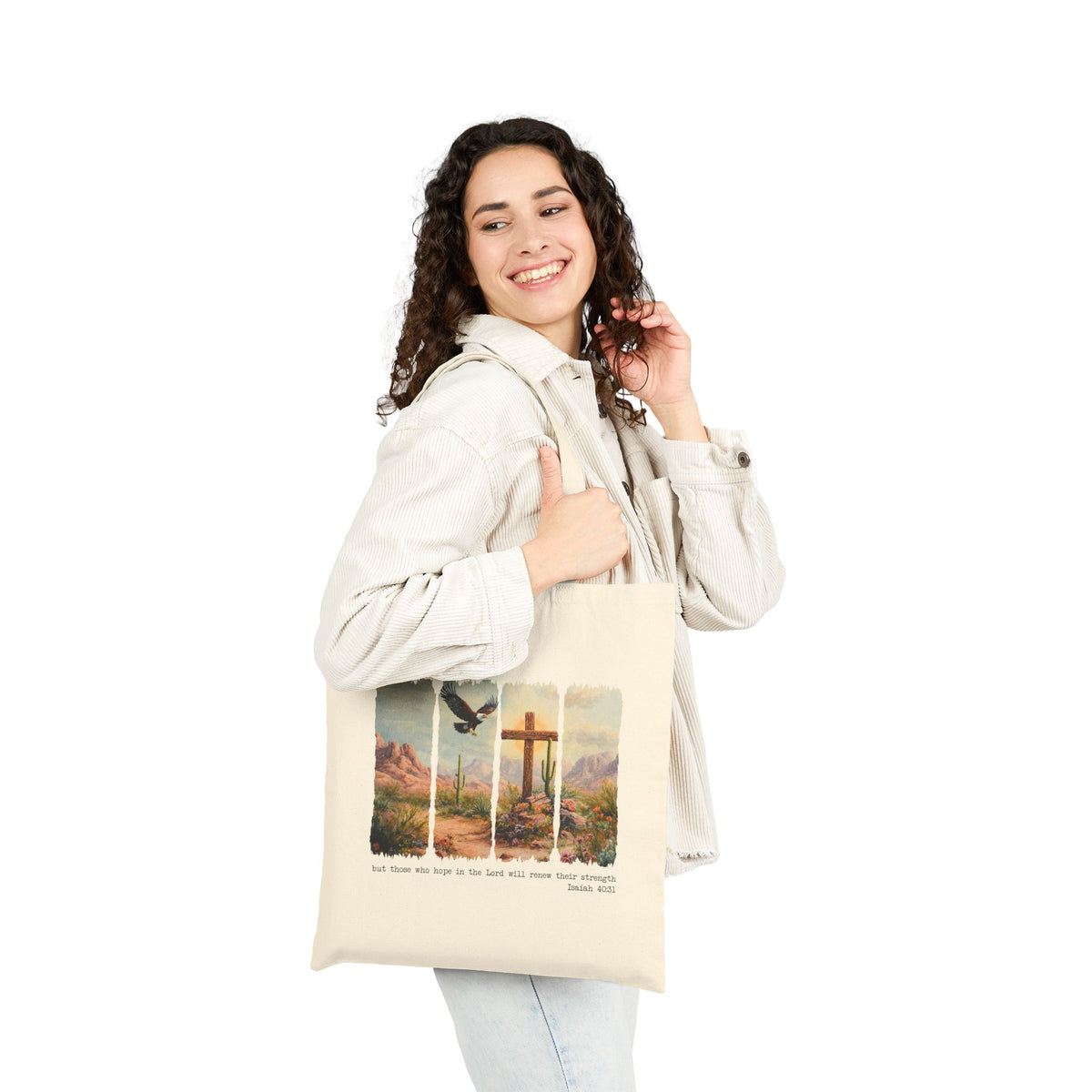 Those Who Hope in the Lord Christian Church Cotton Canvas Tote Bag