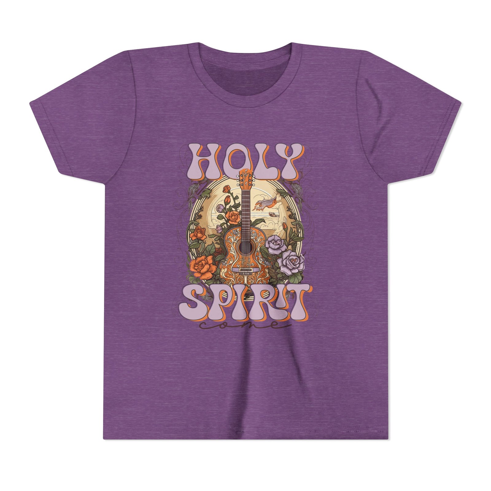 Holy Spirit Come Kids T-Shirt Christian Praise Guitar Graphic Tee