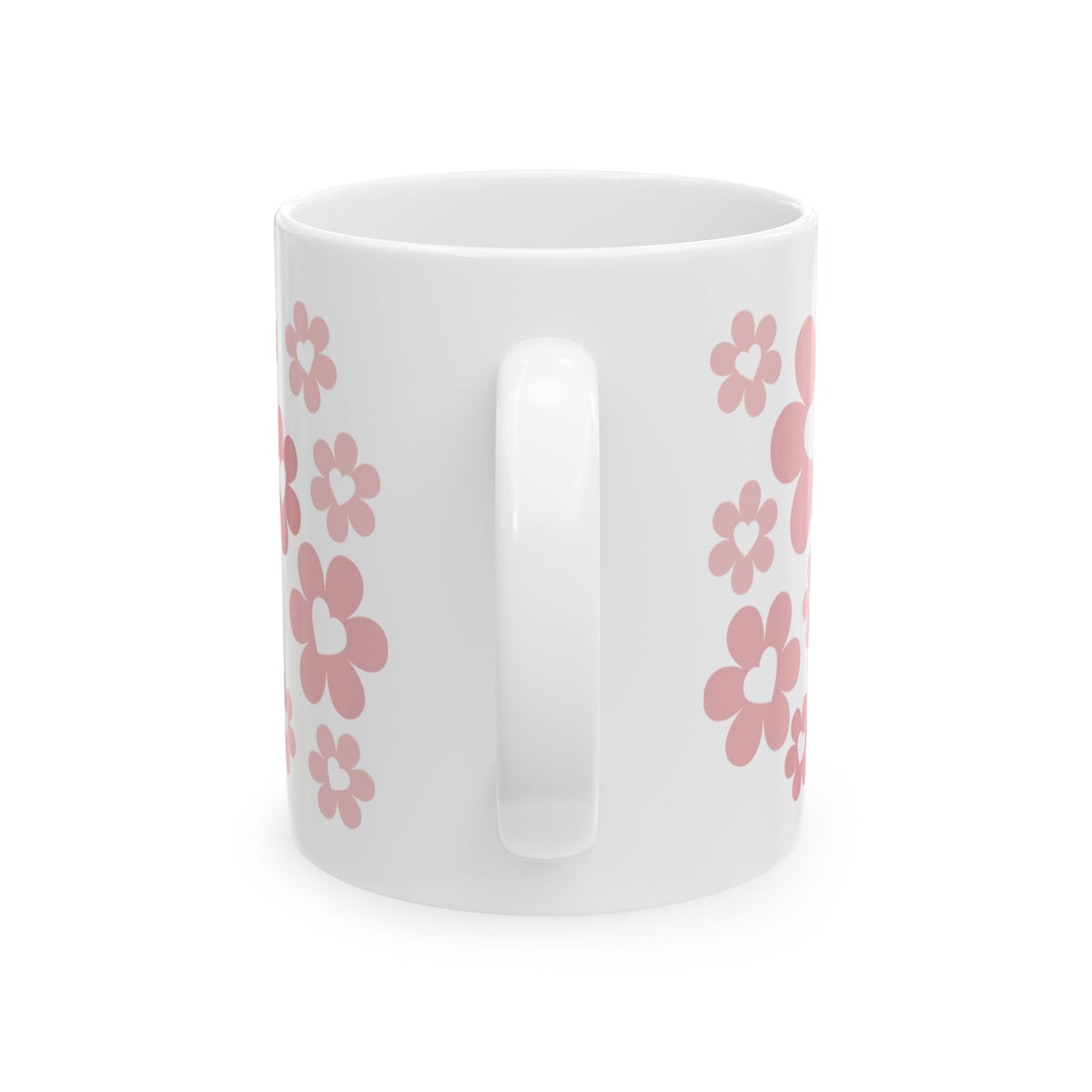 Bouquet of Love Mug — Pink Retro Floral Coffee Cup (11oz, 15oz)
