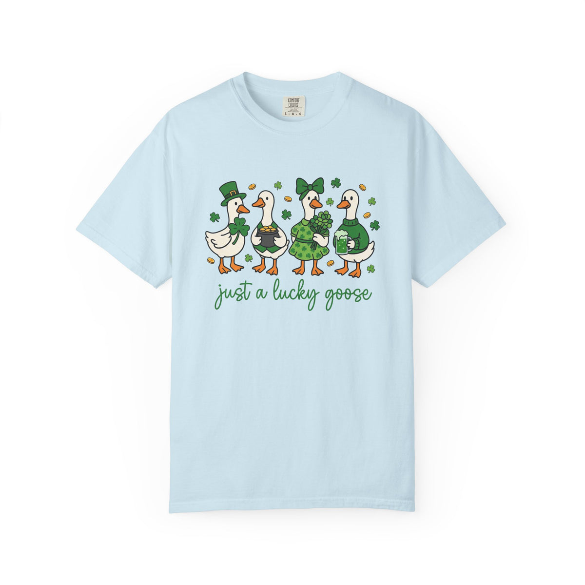 Just a Lucky Goose St. Patrick's Day Graphic T-Shirt Unisex Short Sleeve Tee