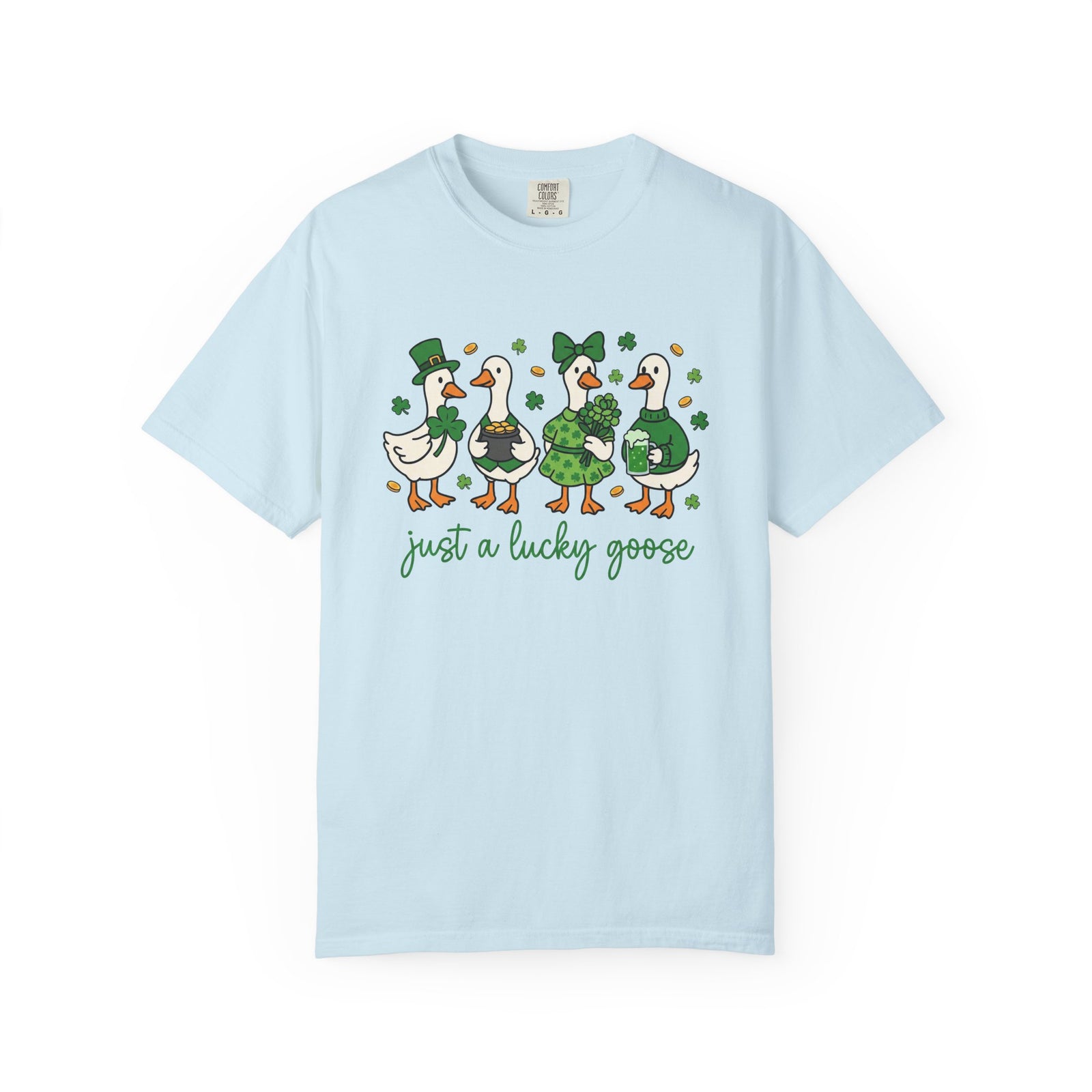 Just a Lucky Goose St. Patrick's Day Graphic T-Shirt Unisex Short Sleeve Tee
