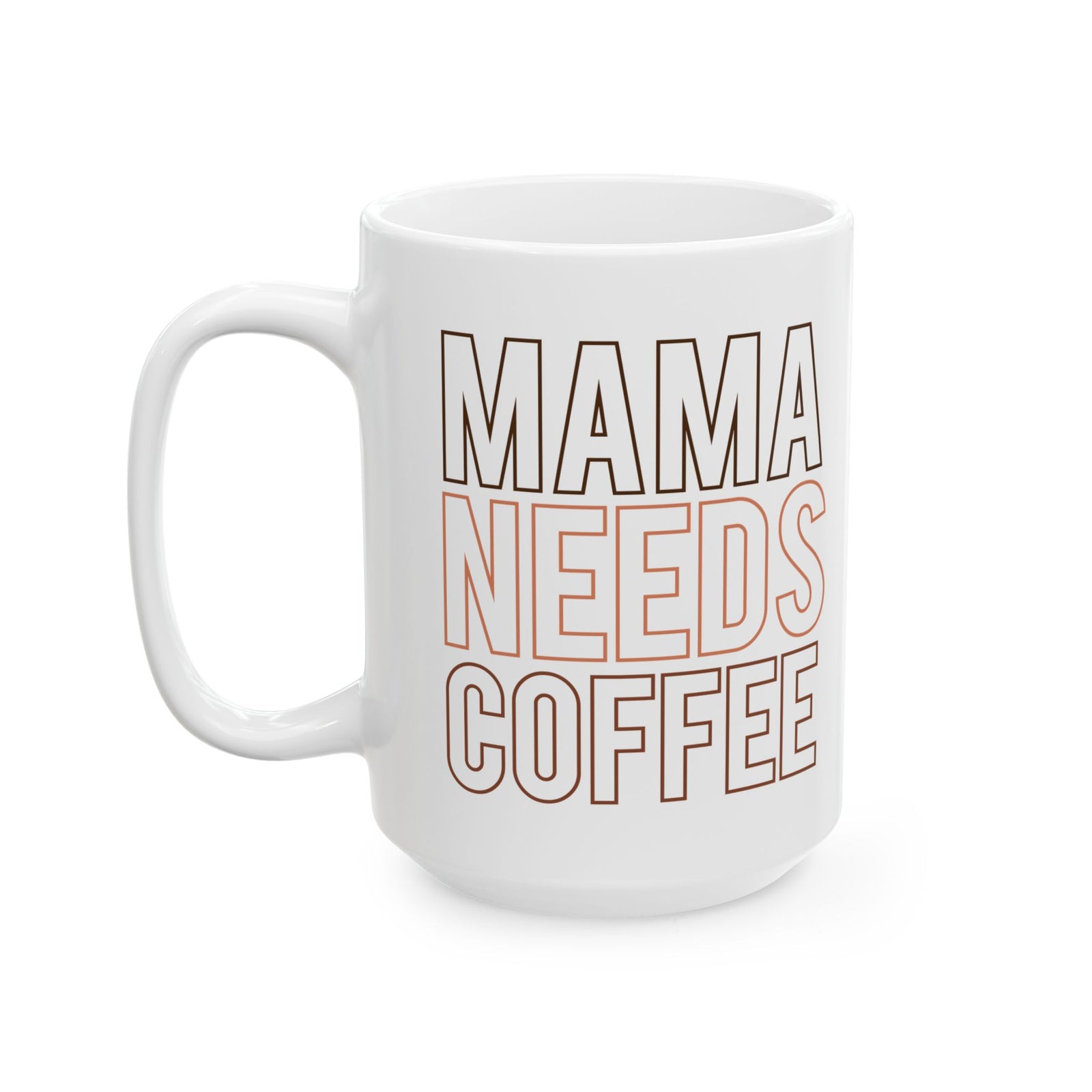 Mama Needs Coffee Cute Ceramic Mug Coffee Cup (11oz & 15oz)