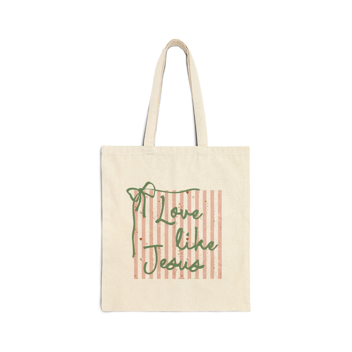 Love Like Jesus Tote Bag Christian Canvas Grocery & Bible Study Tote