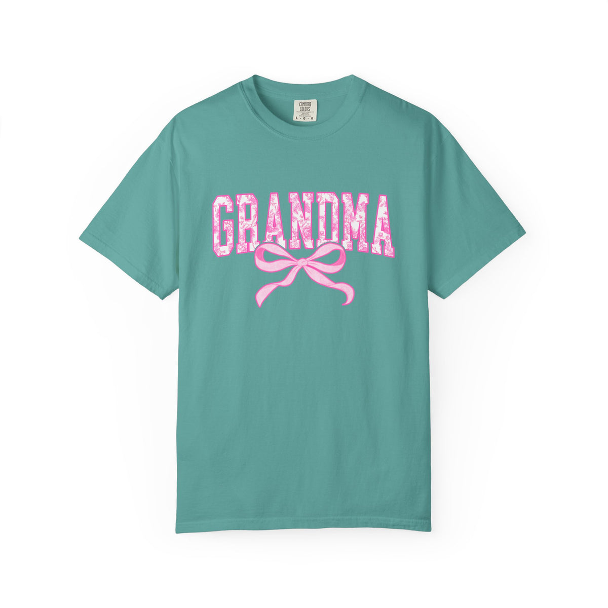 Grandma Coquette Pink Toile Bow T-Shirt Cute Grandmother Graphic Tee