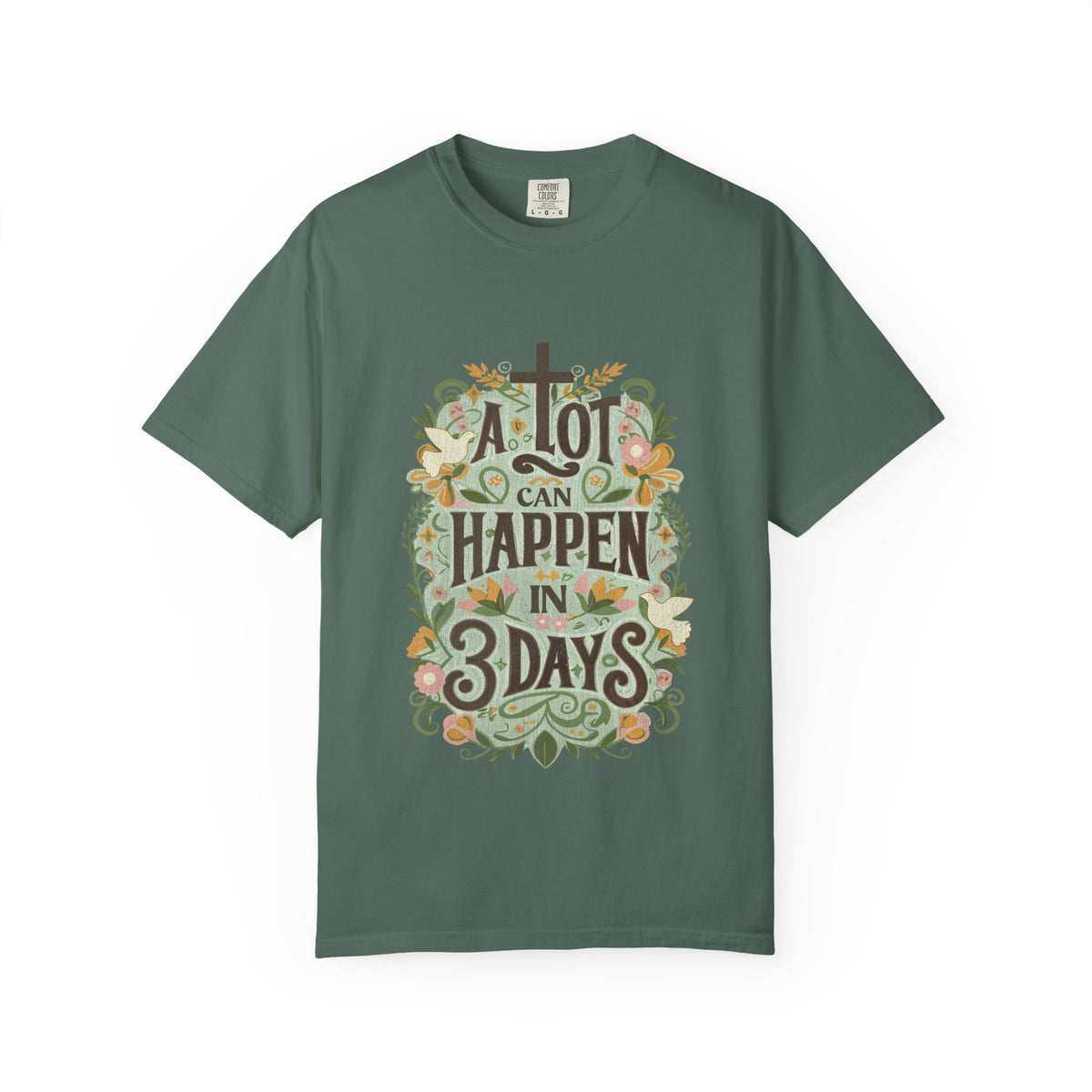 A Lot Can Happen in 3 Days T-Shirt Christian Faith Graphic Unisex Distressed Tee