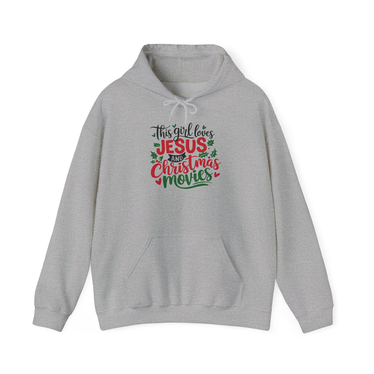 This Girls Loves Jesus & Christmas Movies Hoodie Christian Hooded Sweatshirt