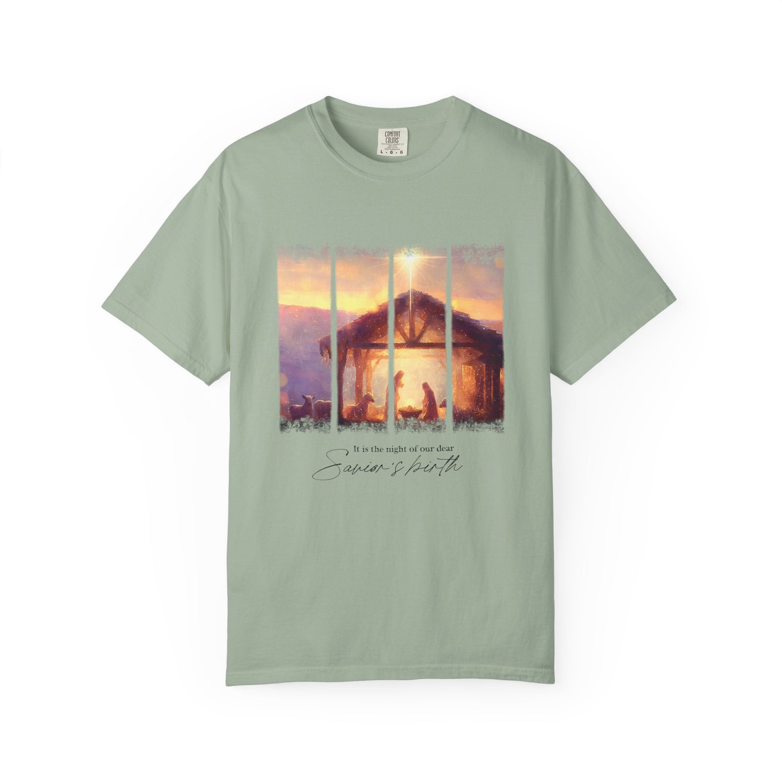 The Night of our Dear Savior's Birth Christmas T-Shirt Christian Graphic Tee