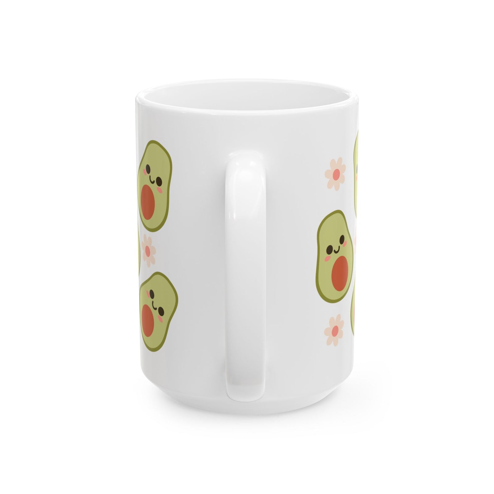 Happy Avocado Cute Ceramic Mug Coffee Cup (11oz & 15oz)