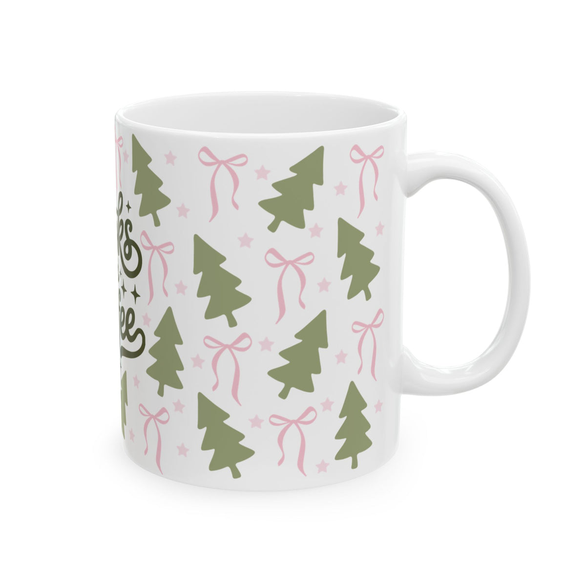 Books & Coffee Coquette Trees Ceramic Mug Coffee Cup (11oz & 15oz)