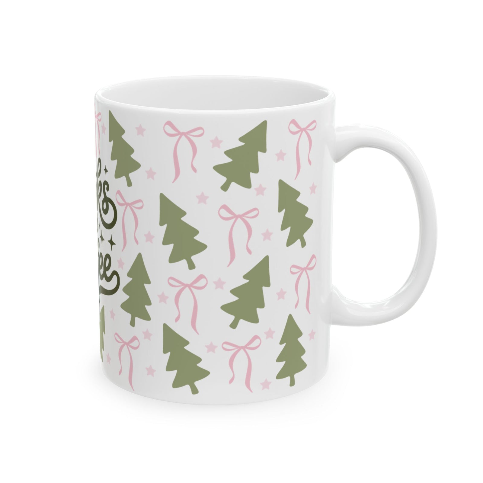 Books & Coffee Coquette Trees Ceramic Mug Coffee Cup (11oz & 15oz)