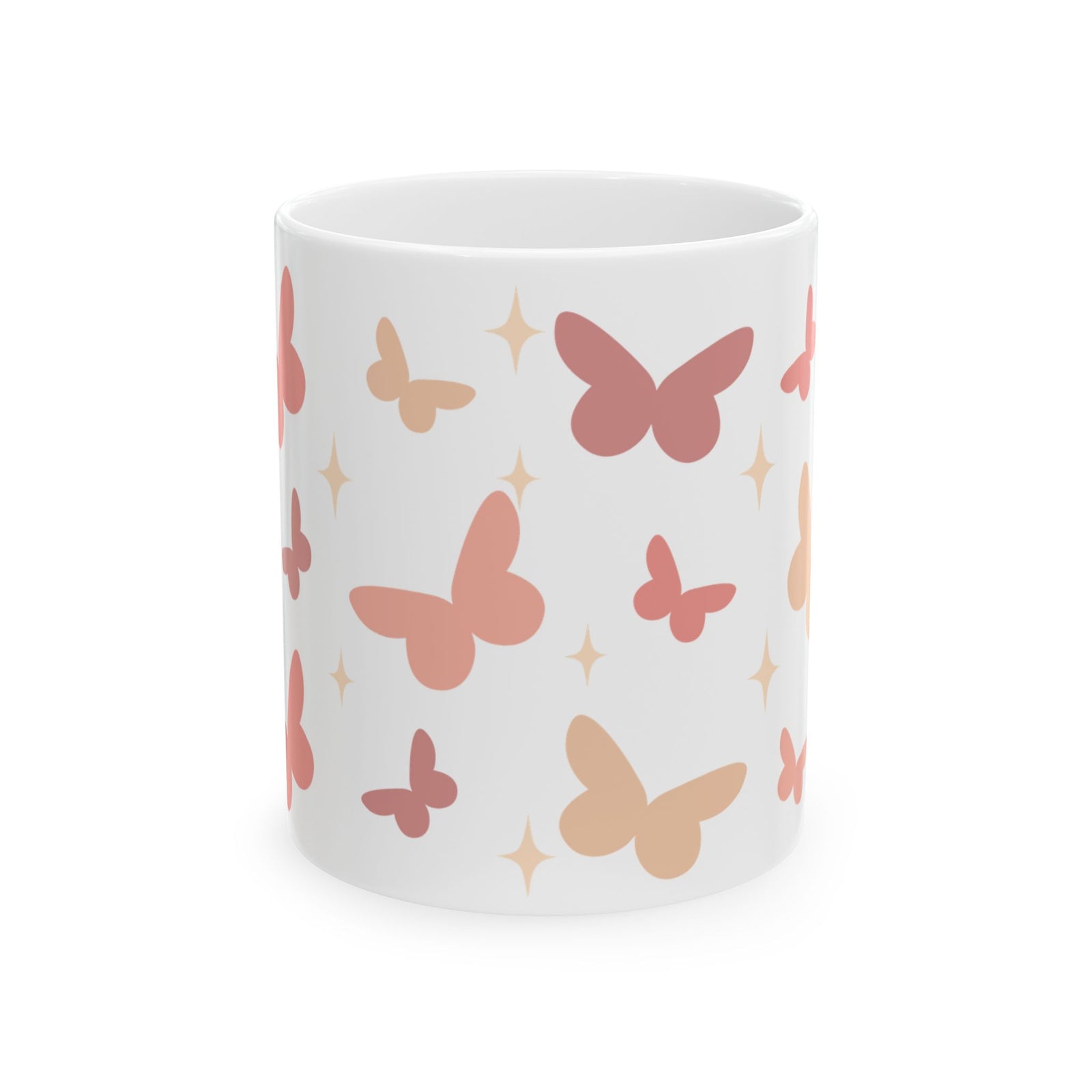 Butterfly Season Cute Ceramic Mug Coffee Cup (11oz & 15oz)