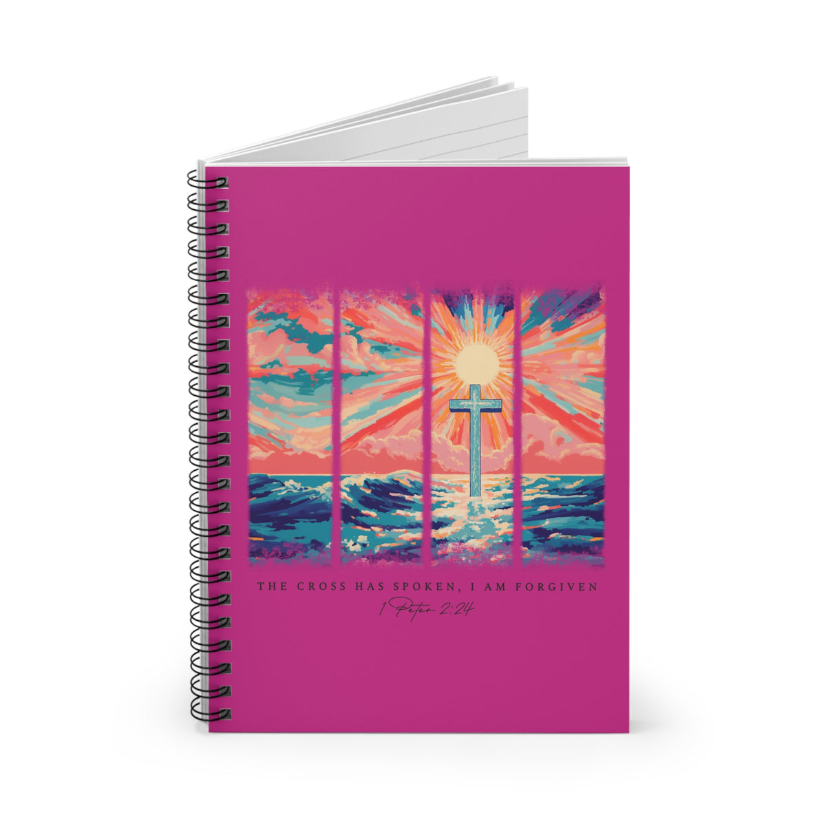 The Cross Has Spoken I Am Forgiven Christian Spiral Notebook Ruled Journal