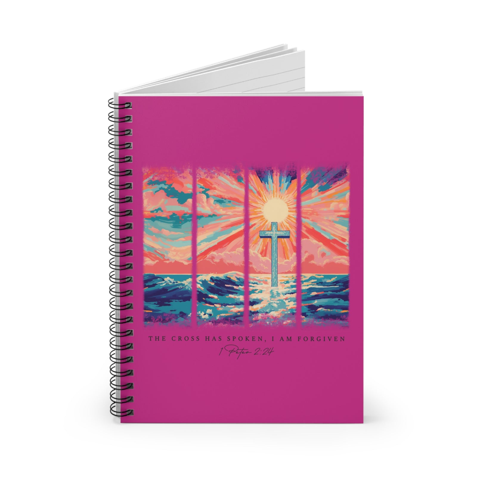The Cross Has Spoken I Am Forgiven Christian Spiral Notebook Ruled Journal