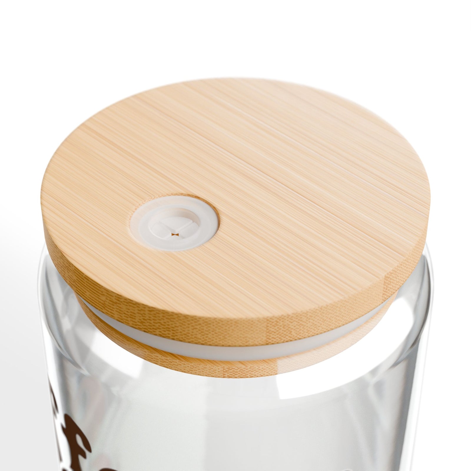 Caffeine Smile Sipper Glass 16oz Reusable Drink Jar with Lid & Straw