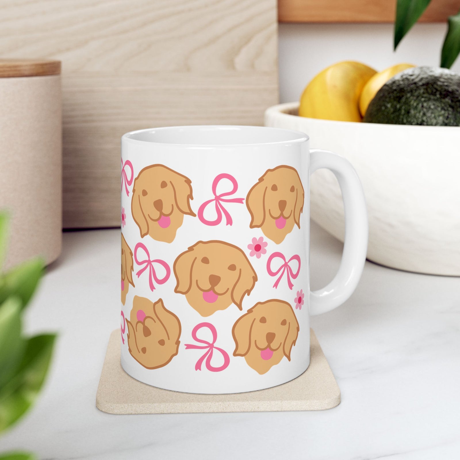 Bows & Dogs Cute Mug Coffee Cup (11oz & 15oz) - Sydney So Sweet