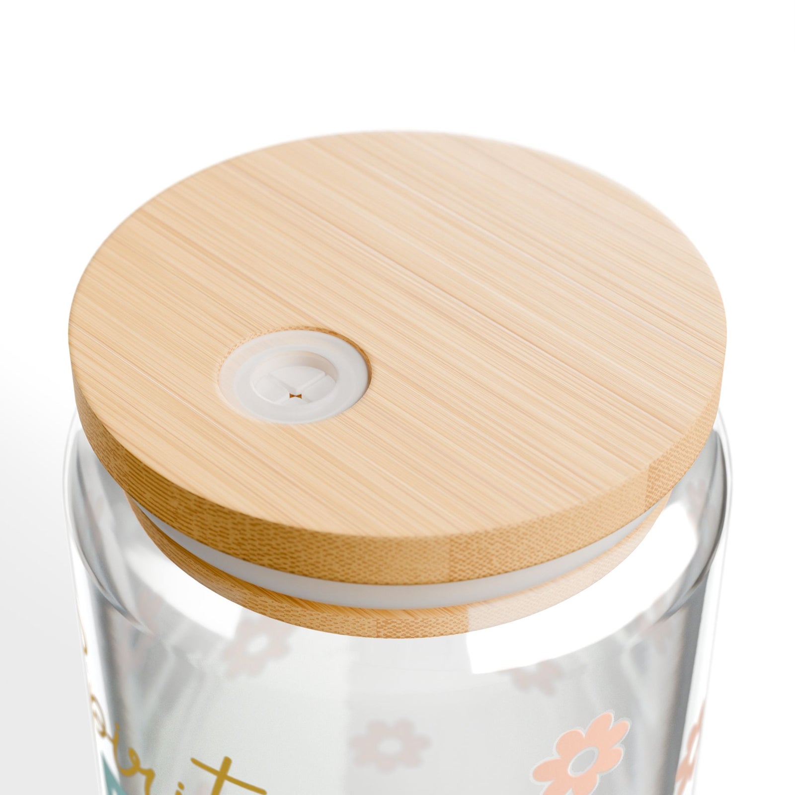 Spirit Lead Me Floral Christian Tumbler Sipper Glass 16oz — Reusable Drink Jar with Lid & Straw