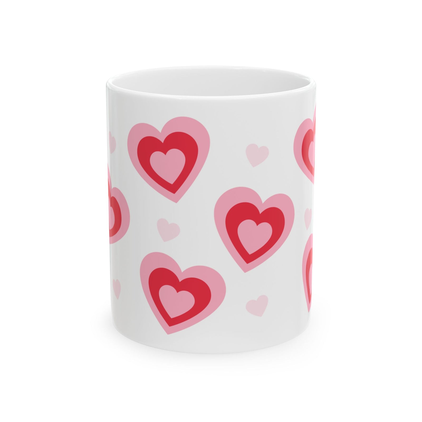Retro Hearts Mug — Cute Valentine’s Day Coffee Cup (11oz & 15oz) - Sydney So Sweet
