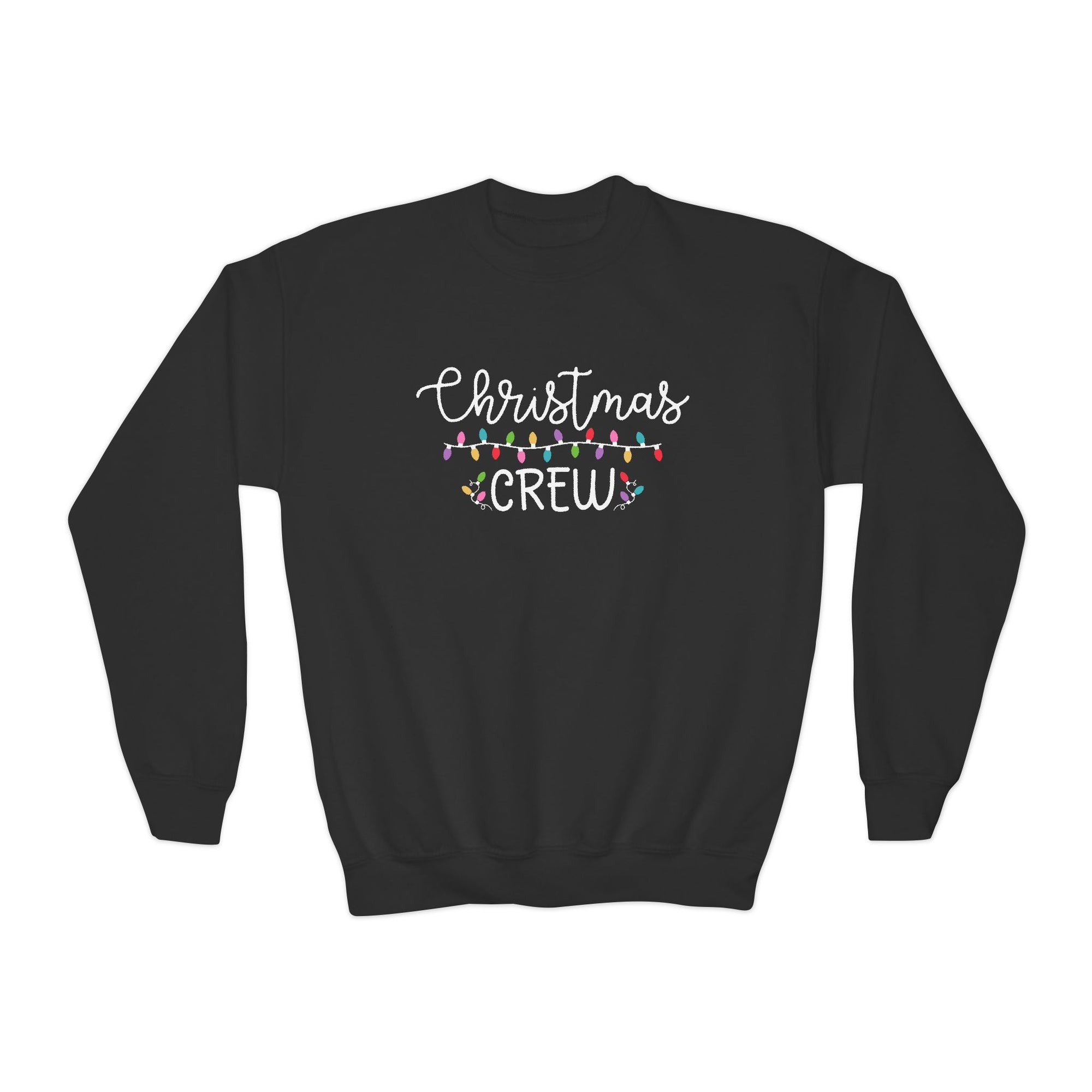 Christmas Crew Heavy Blend Kids' Crewneck Graphic Holiday Lights Sweatshirt - Sydney So Sweet