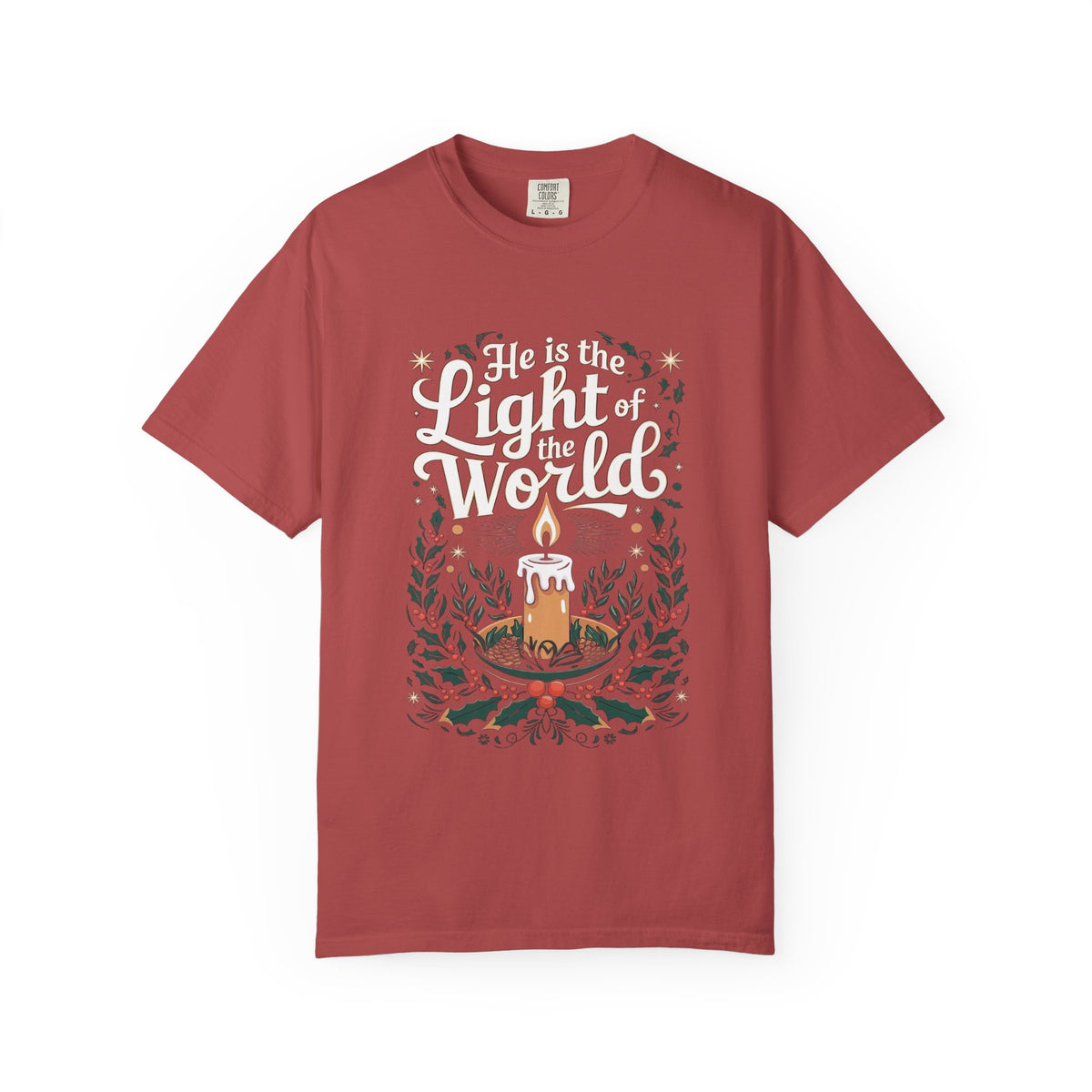 He is the Light of the World Christmas T-Shirt Christian Graphic Tee