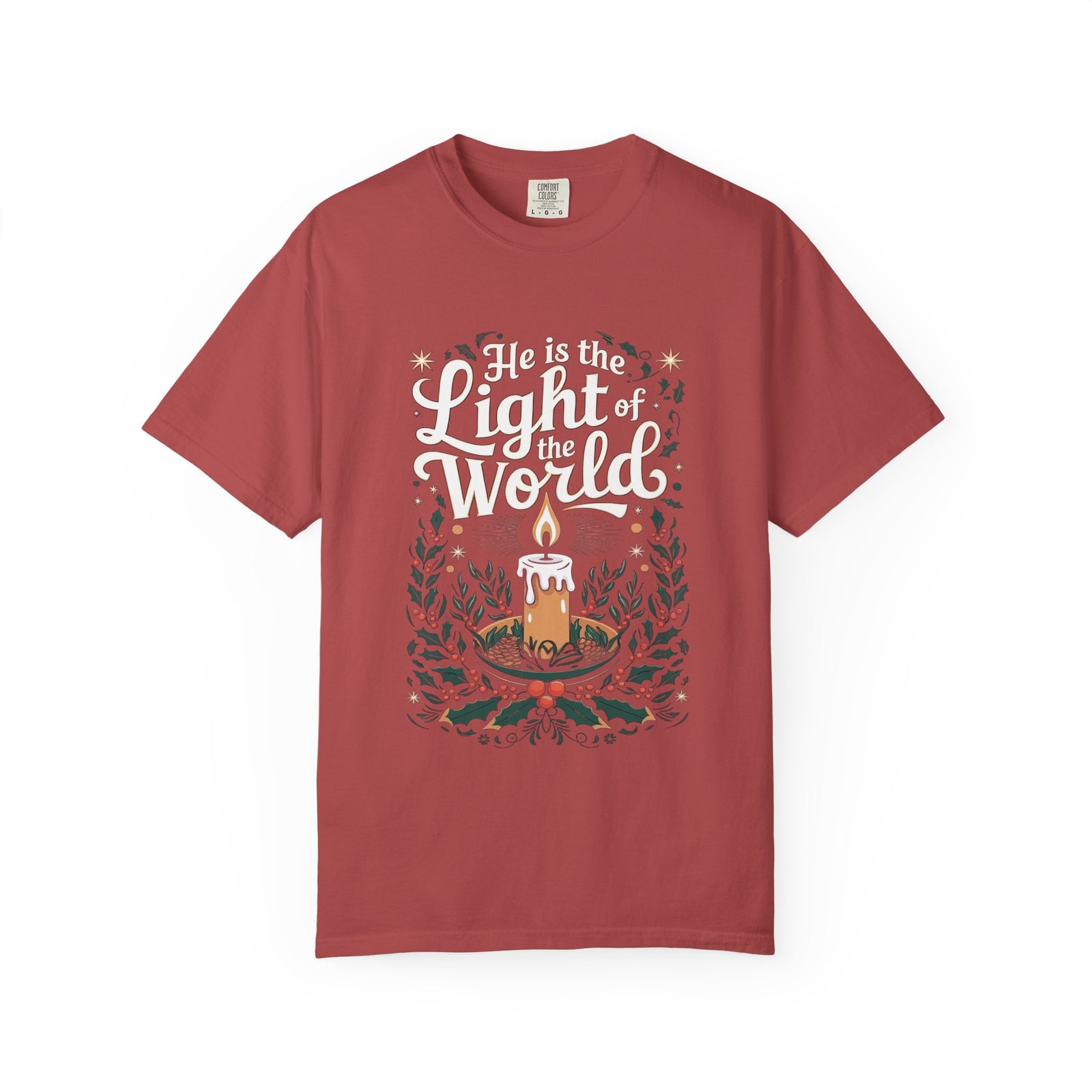 He is the Light of the World Christmas T-Shirt Christian Graphic Tee