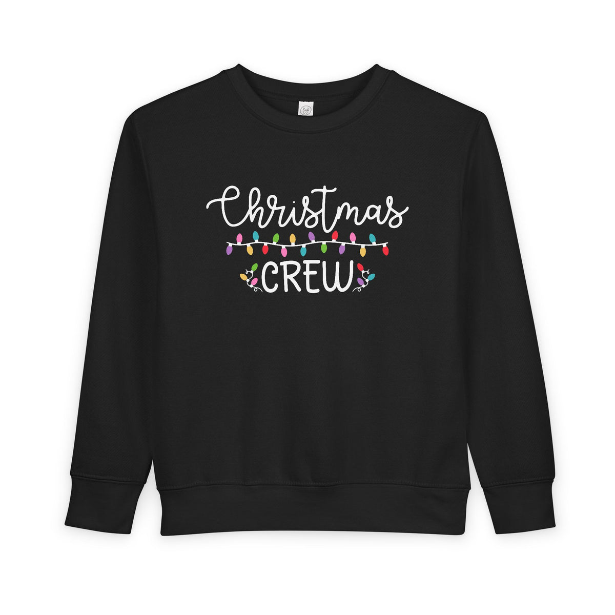 Christmas Crew Toddler Sweatshirt Cute Kids Holiday Pullover with String Lights - Sydney So Sweet
