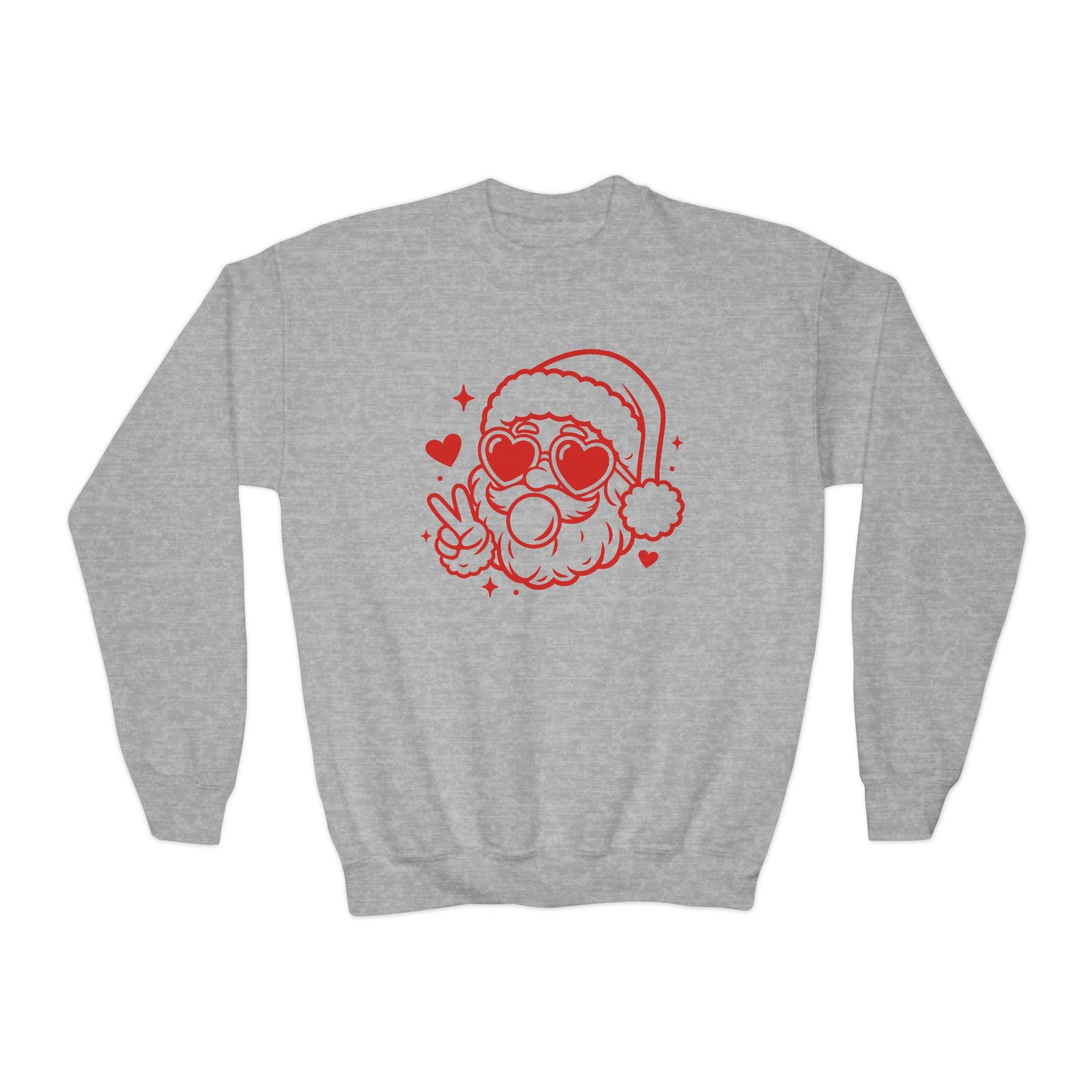 Cool Santa Baby Bubblegum Kids' Crewneck Cozy Christmas Graphic Sweatshirt - Sydney So Sweet