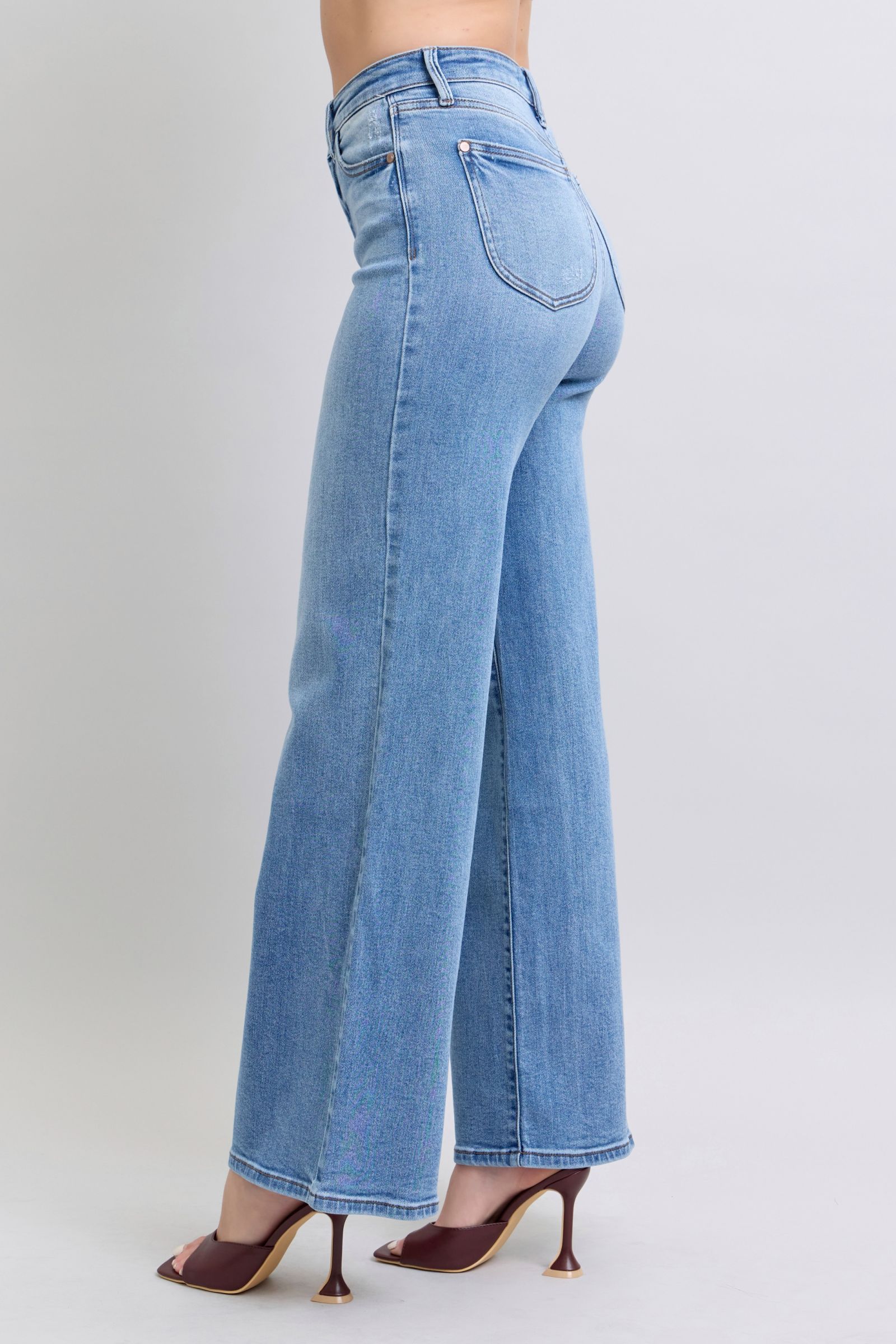 Judy Blue Full Size Wide Leg Jeans with Pockets - Sydney So Sweet