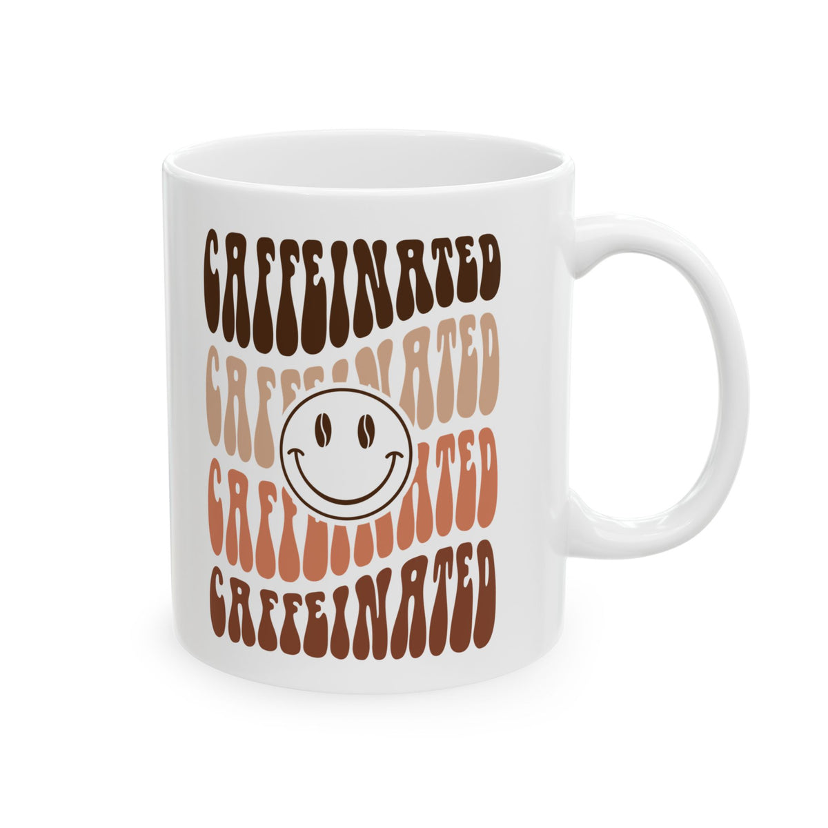 Caffeinated Smile Cute Ceramic Mug Coffee Cup (11oz & 15oz)