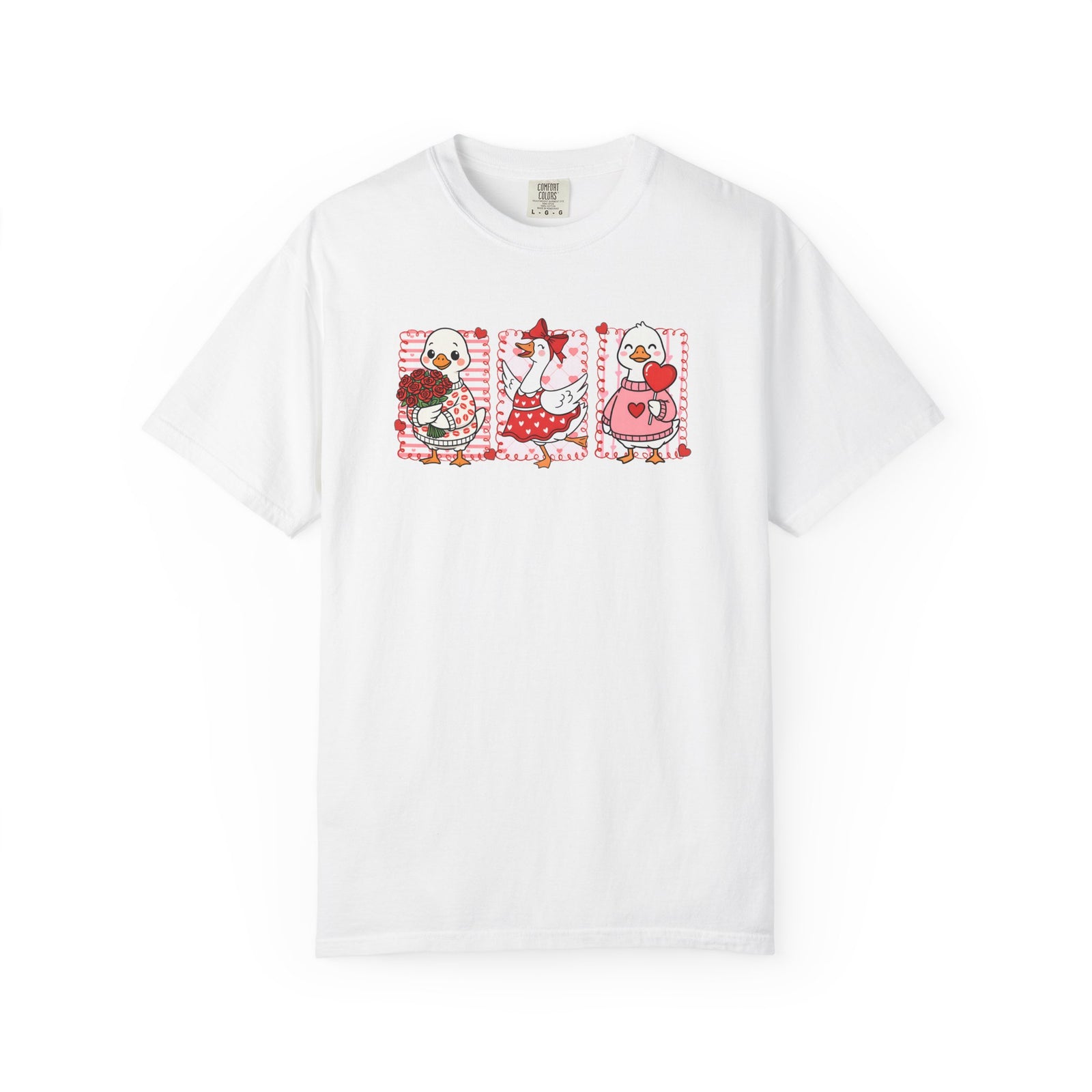 Coquette Love Goose Valentine's Day Graphic T-Shirt Unisex Short Sleeve Tee - Sydney So Sweet