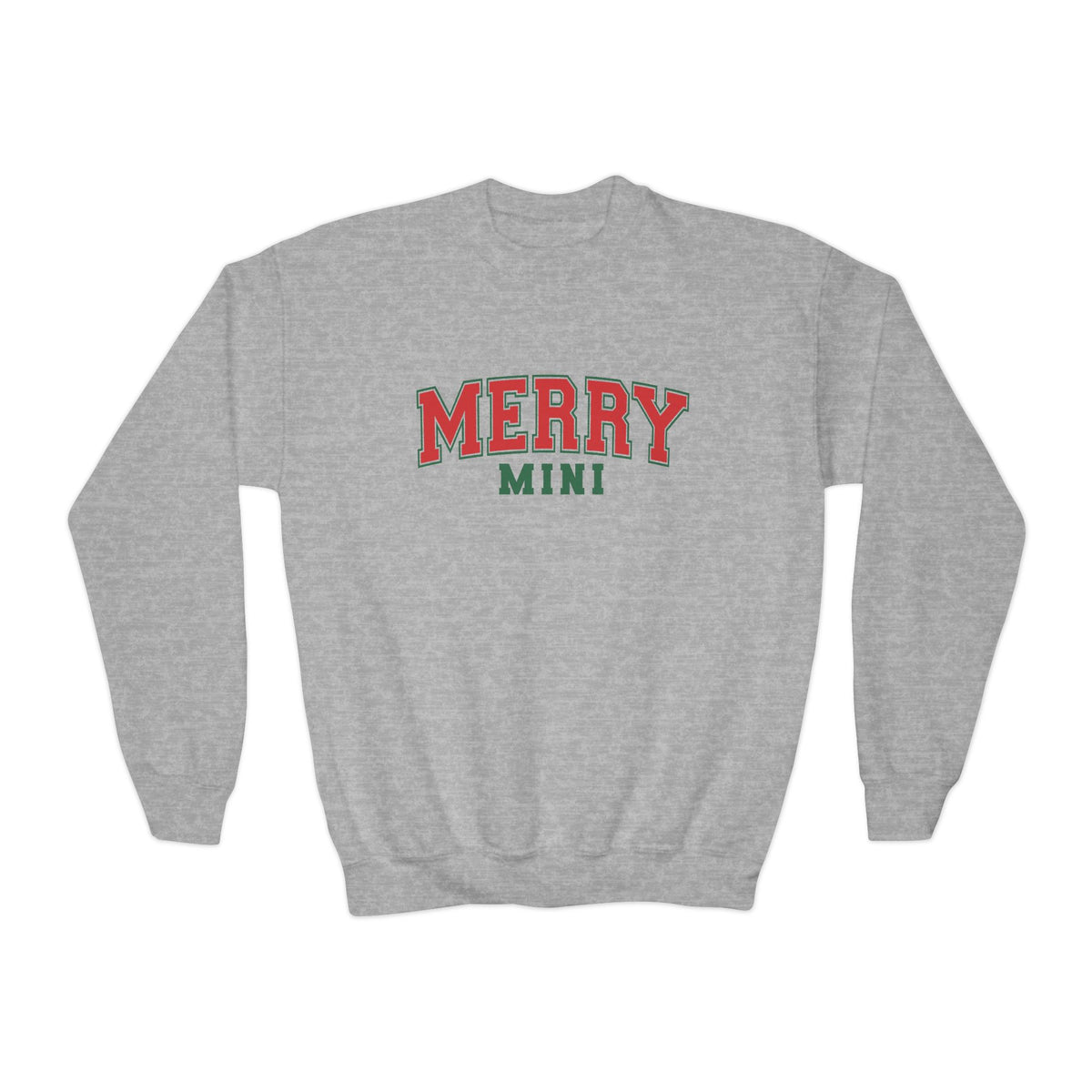 Merry Mini Heavy Blend Kids' Crewneck Graphic Christmas Holiday Sweatshirt - Sydney So Sweet