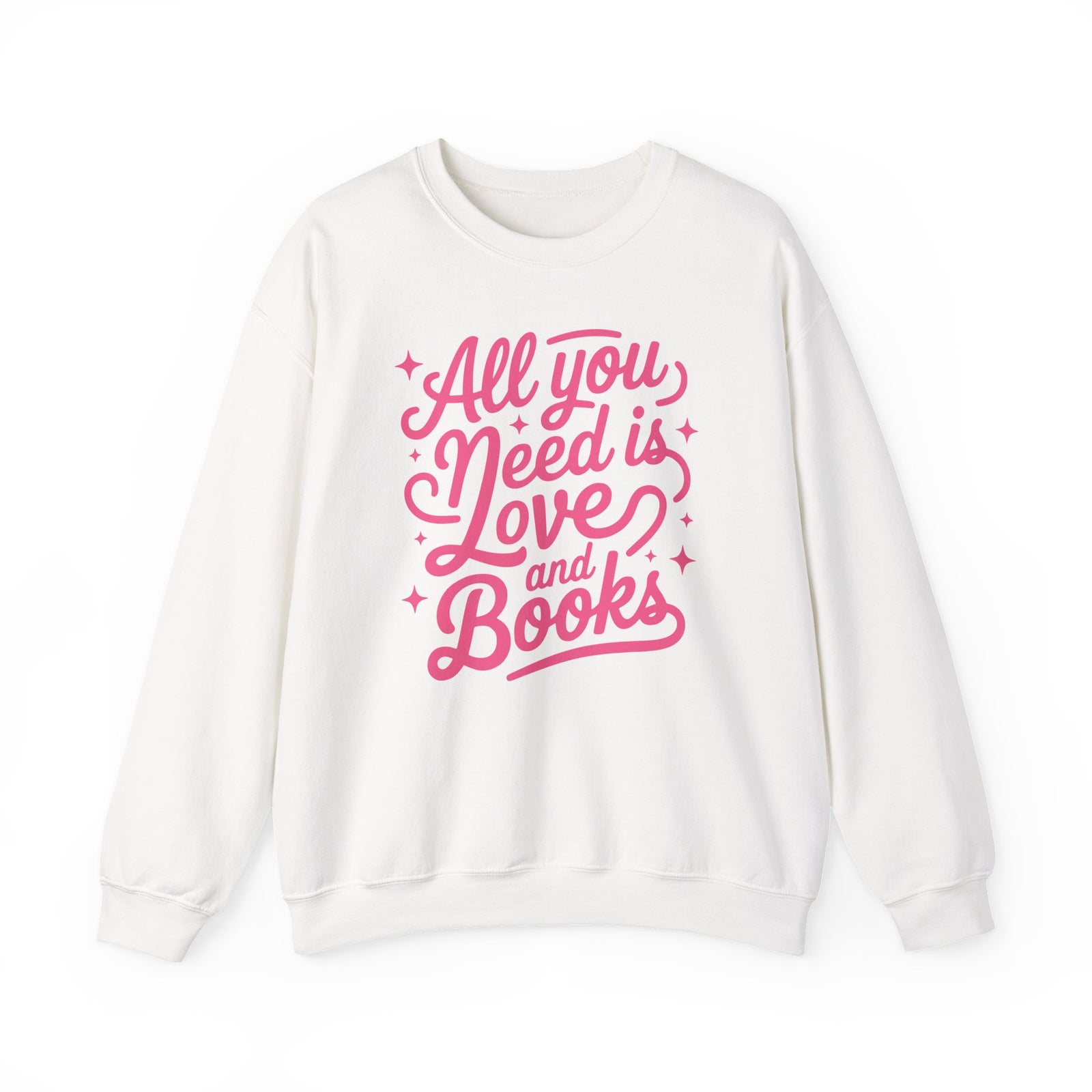 All You Need is Love & Books Valentine's Day Women's Heavy Blend Cozy Crewneck Sweatshirt - Sydney So Sweet