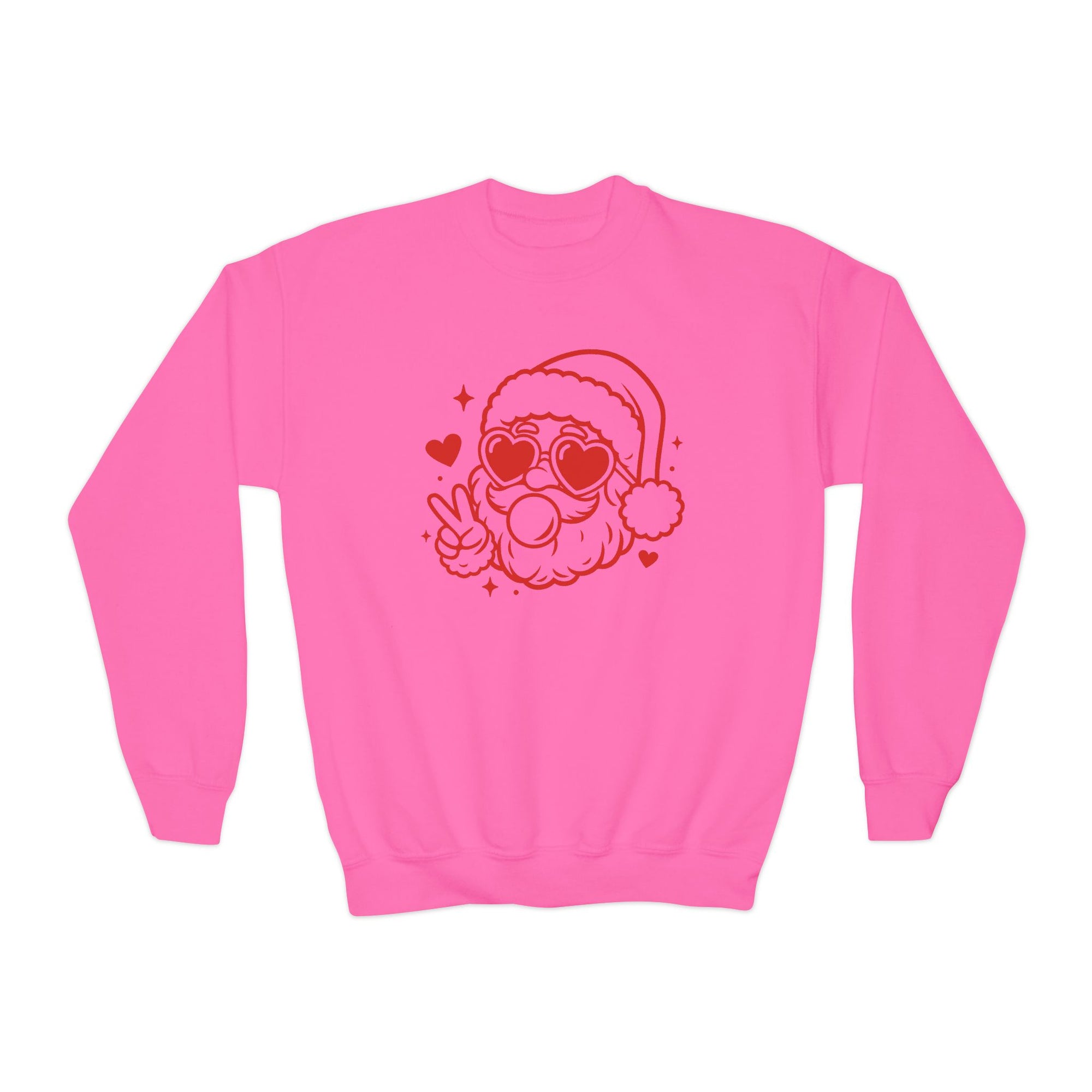 Cool Santa Baby Bubblegum Kids' Crewneck Cozy Christmas Graphic Sweatshirt - Sydney So Sweet