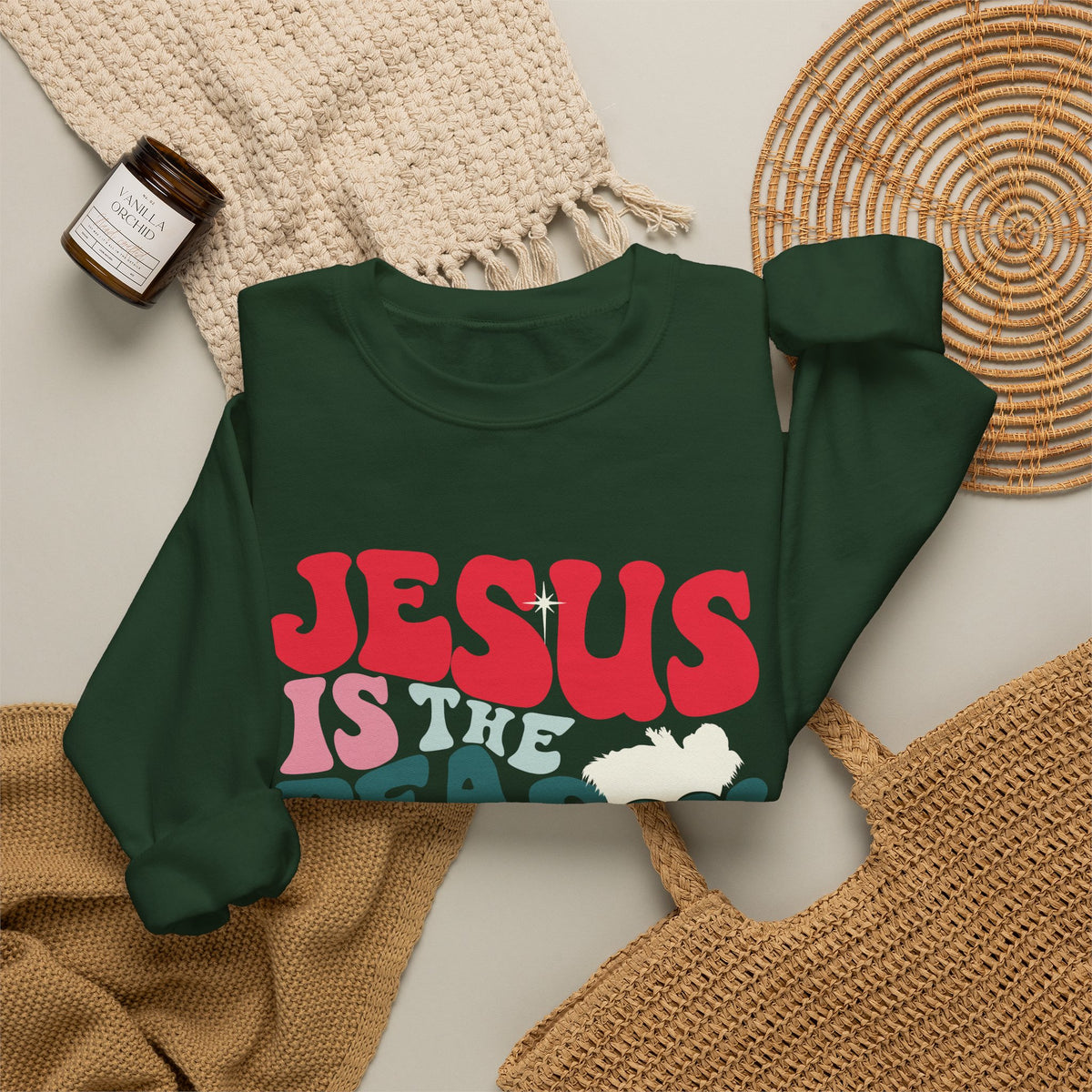 Jesus is the Reason Christmas Season Crewneck Unisex Sweatshirt