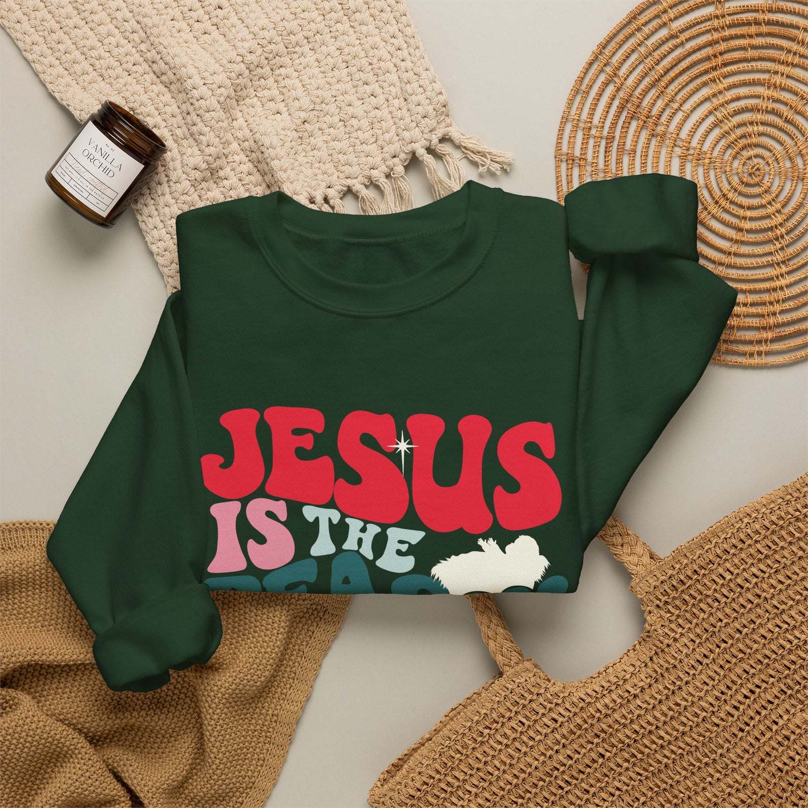 Jesus is the Reason Christmas Season Crewneck Unisex Sweatshirt
