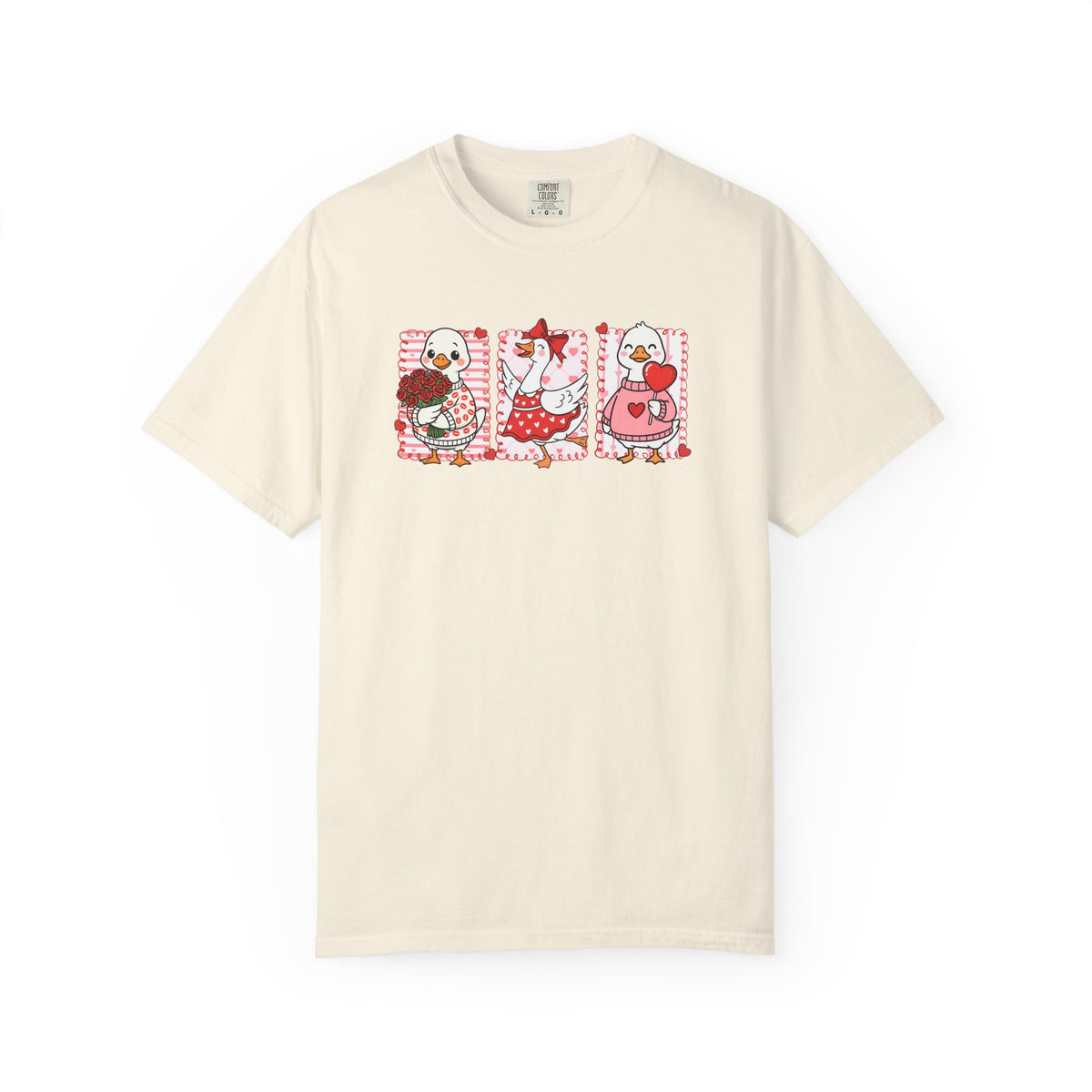 Coquette Love Goose Valentine's Day Graphic T-Shirt Unisex Short Sleeve Tee - Sydney So Sweet
