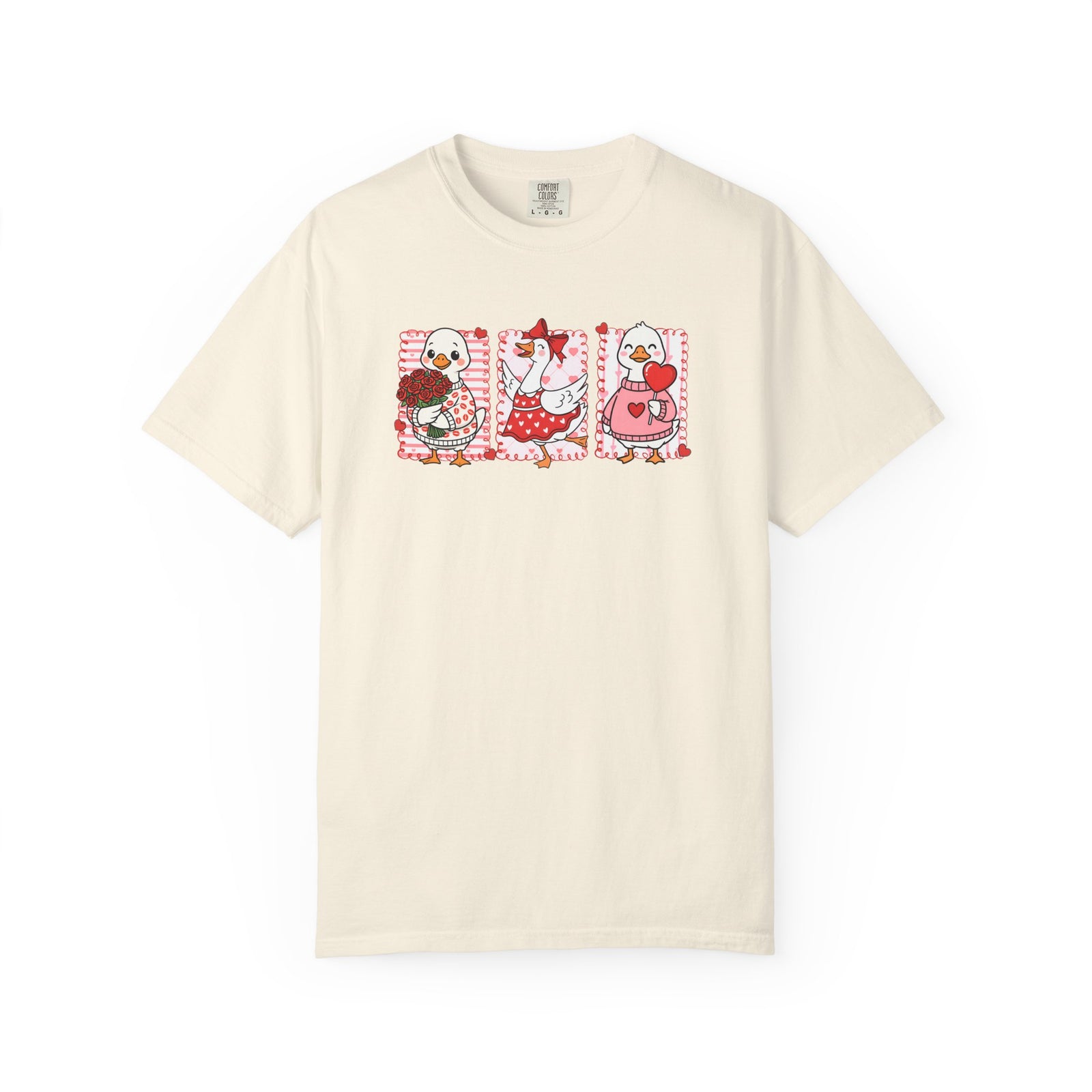 Coquette Love Goose Valentine's Day Graphic T-Shirt Unisex Short Sleeve Tee - Sydney So Sweet