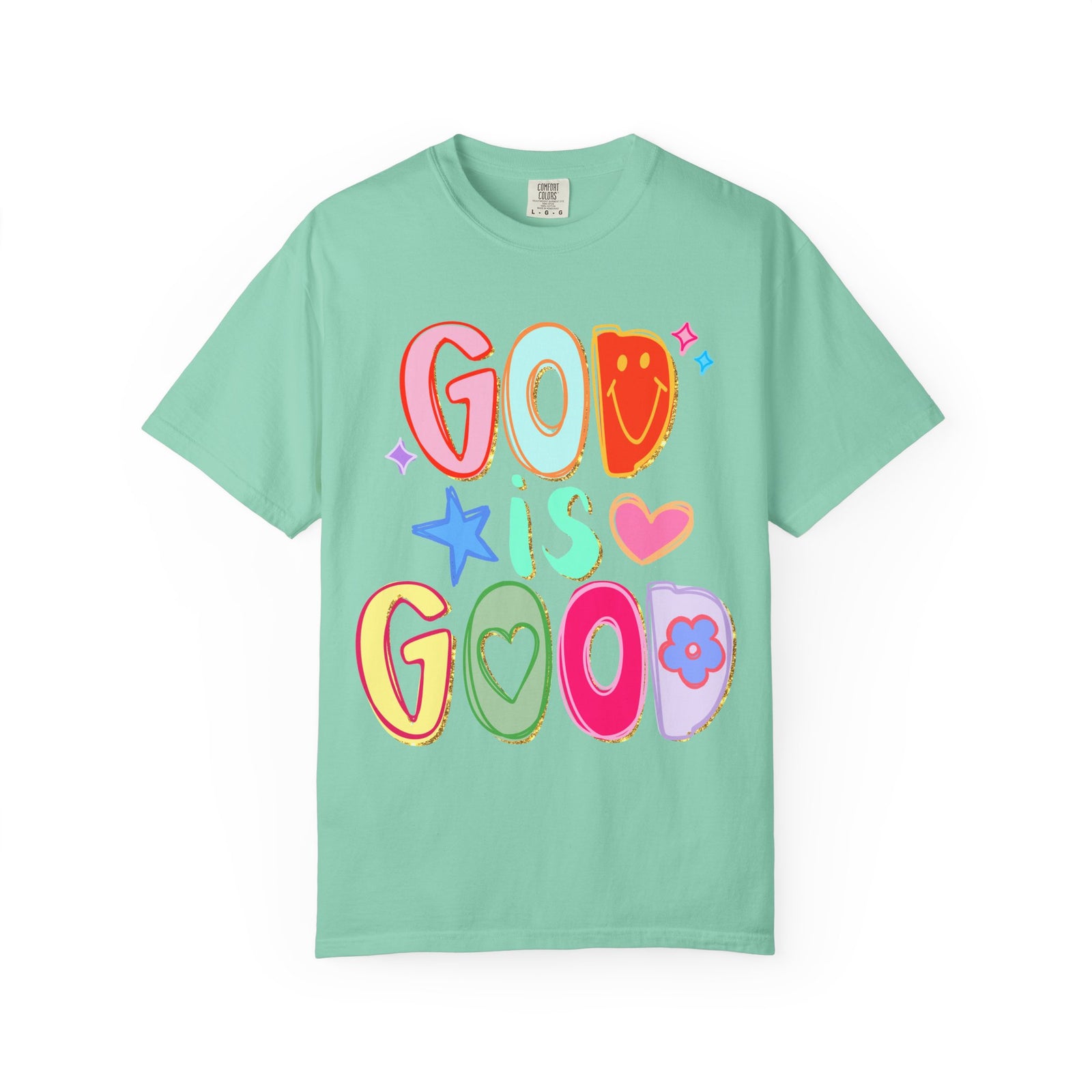 God Is Good T-Shirt Colorful Cute Faith Graphic Tee