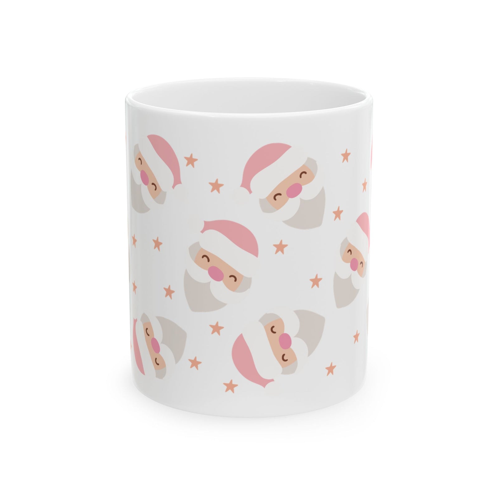 Pink Santa Claus Christmas Ceramic Mug Coffee Cup (11oz & 15oz)