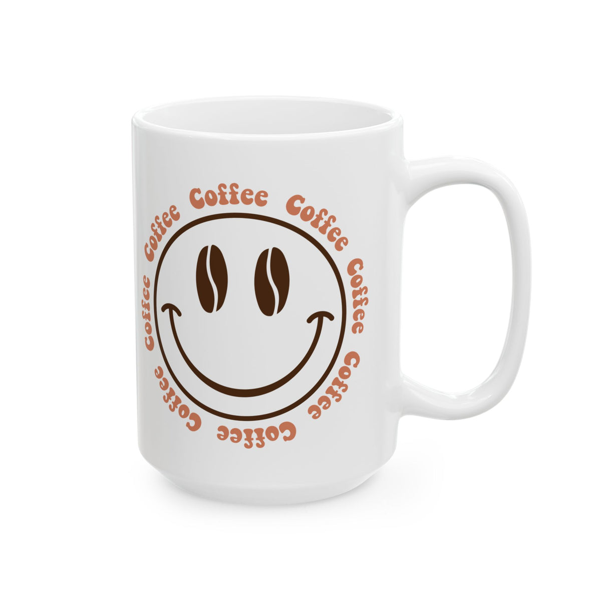 Coffee Coffee Smile Cute Ceramic Mug Coffee Cup (11oz & 15oz)