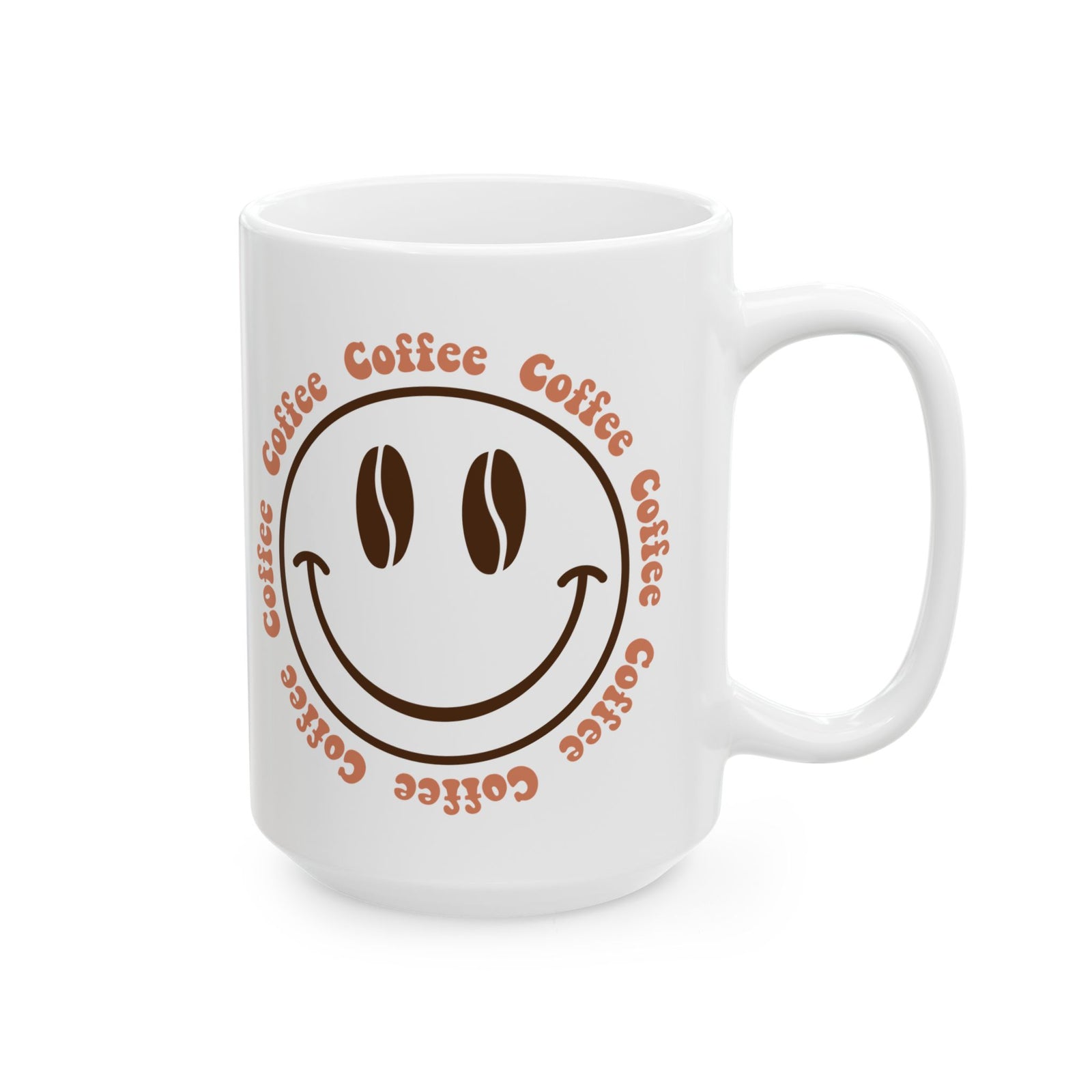 Coffee Coffee Smile Cute Ceramic Mug Coffee Cup (11oz & 15oz)