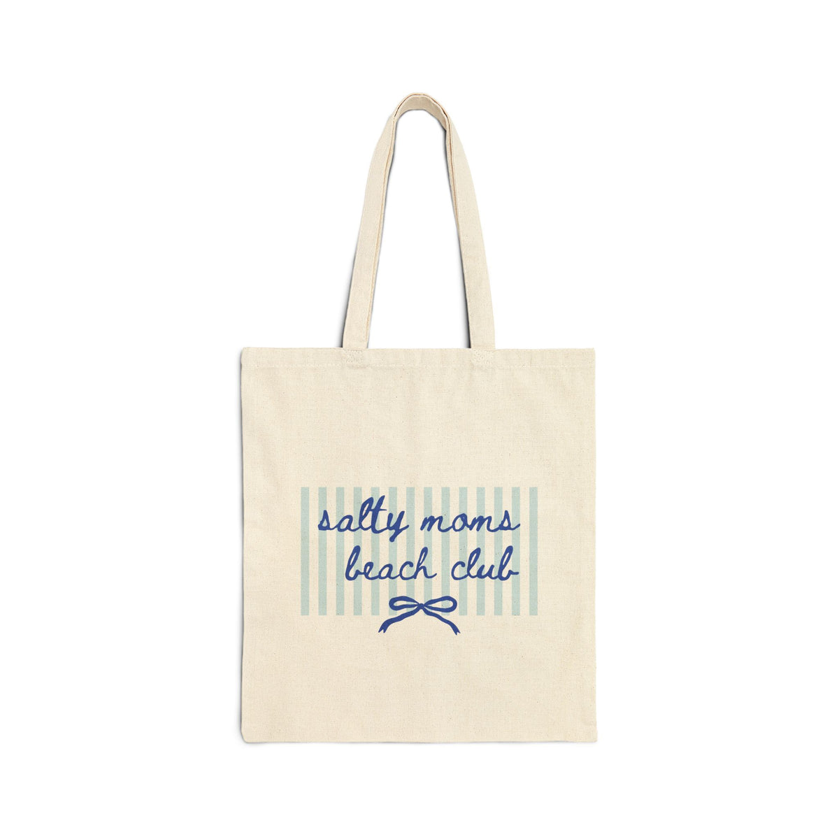 Salty Moms Beach Club Beach Club Cotton Canvas Tote Reusable Bag