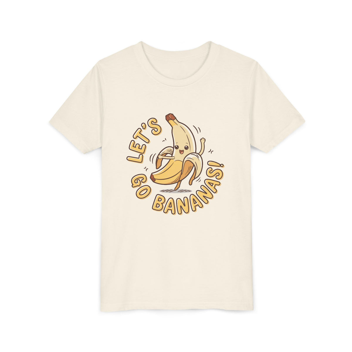 Lets Go Bananas Kids T-Shirt Cute Dancing Kawaii Banana Graphic Tee